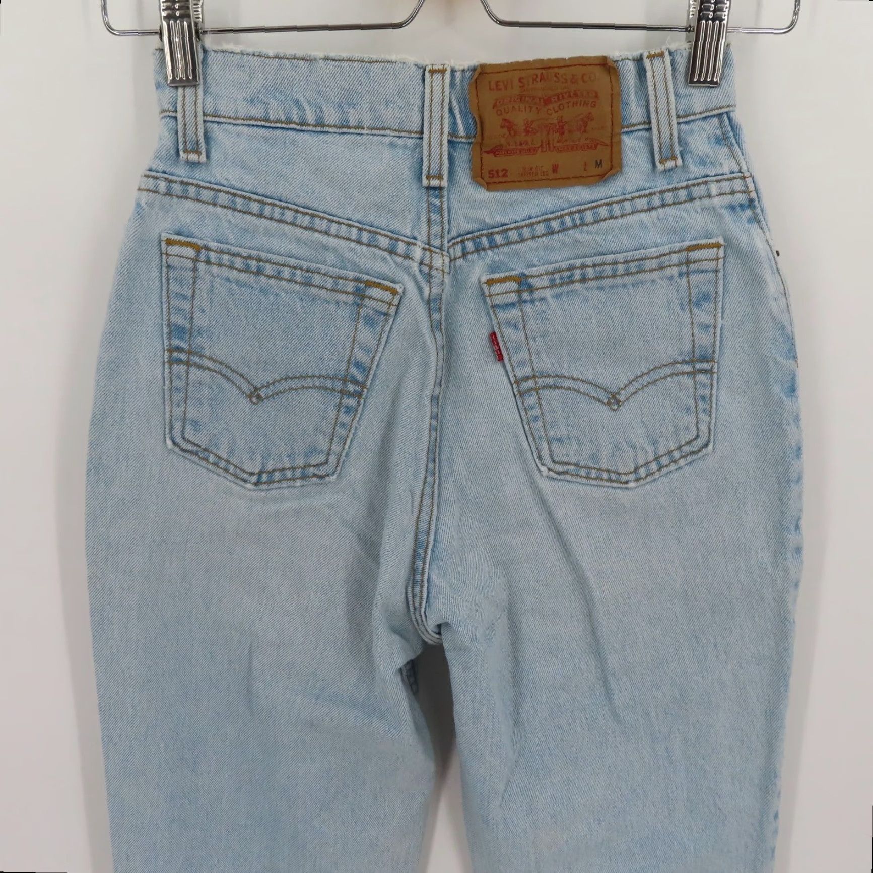 Levi's VTG Levi's 512 Jeans Slim Tapered 3 Juniors Light Blue Wash Denim 90s Women Size 26" / US 2 / IT 38 - 6 Thumbnail