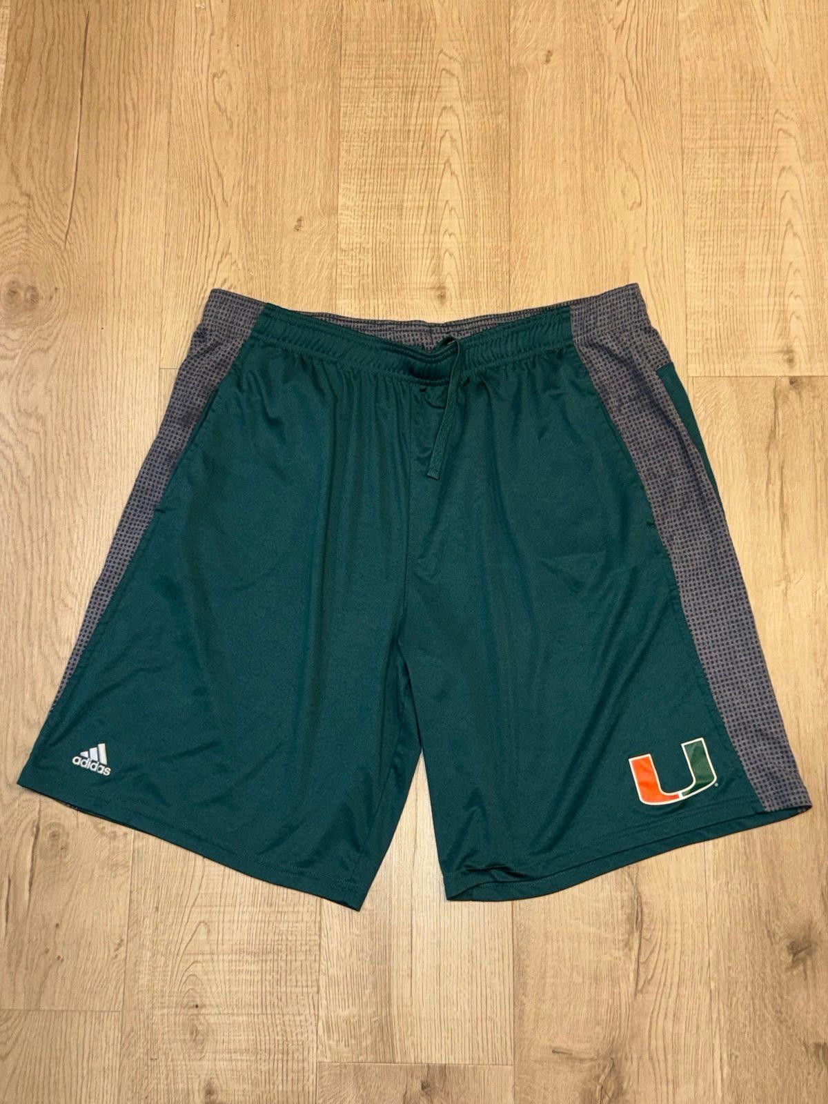 Adidas Adidas X NCAA X Miami Hurricanes Shorts Mens 2XL Athletic Size US 40 / EU 56 - 1 Thumbnail