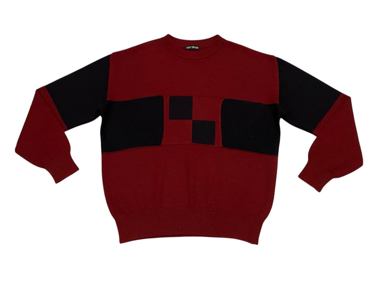Issey Miyake Issey Miyake AW01 Checkered Turtleneck Knitted Sweater Size US M / EU 48-50 / 2 - 4 Thumbnail