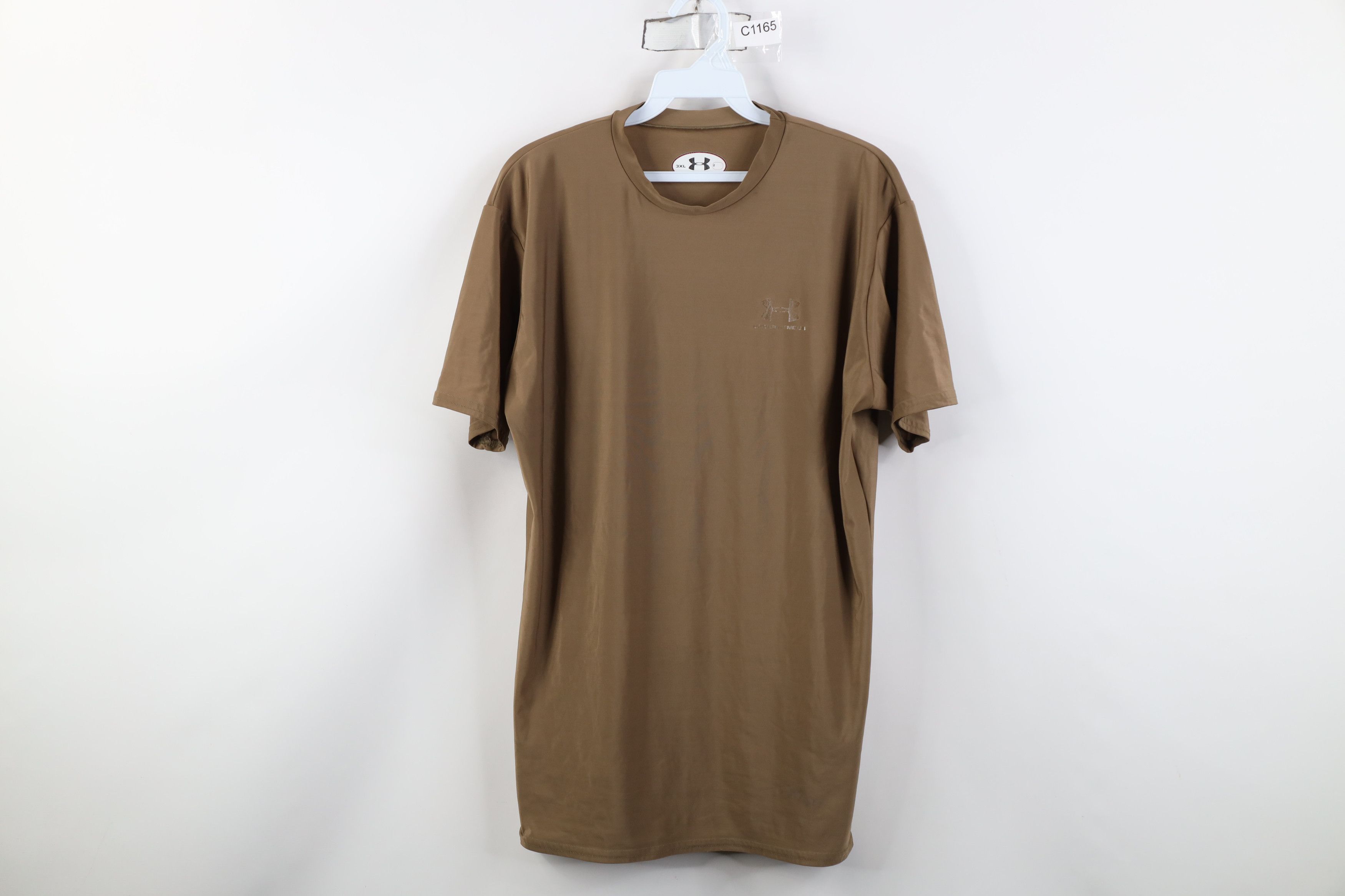 Under Armour Vintage Under Armour Tactical Short Sleeve T-Shirt Brown USA Size US XXL / EU 58 / 5 - 1 Thumbnail