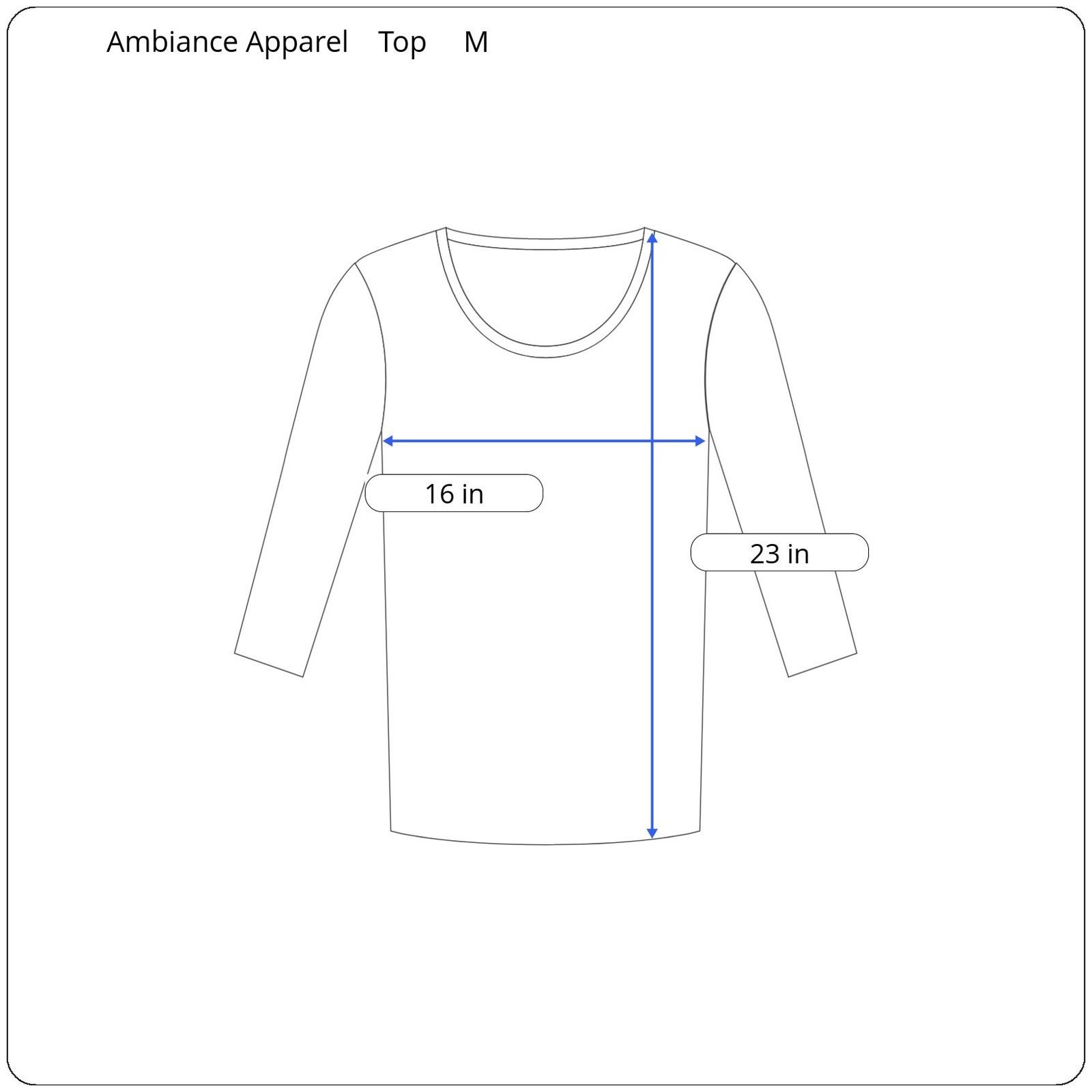Other Ambiance Apparel 3/4 Sleeve Top Women's Size Medium Size M / US 6-8 / IT 42-44 - 5 Thumbnail