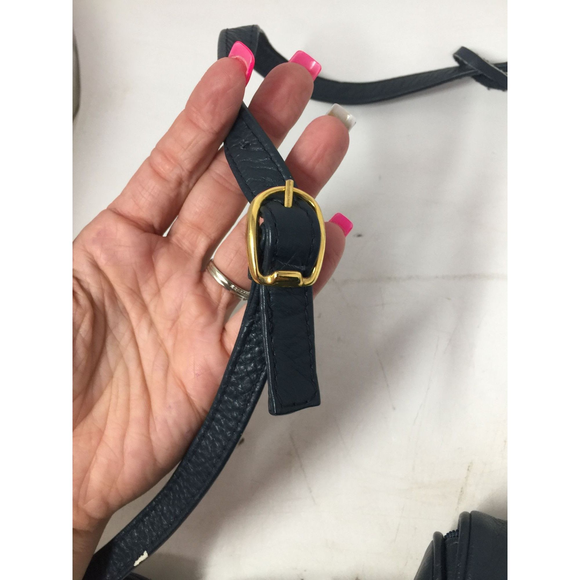 Other SABRINA Women's Navy Blue Leather Purse with Long adjustable Size ONE SIZE - 10 Thumbnail
