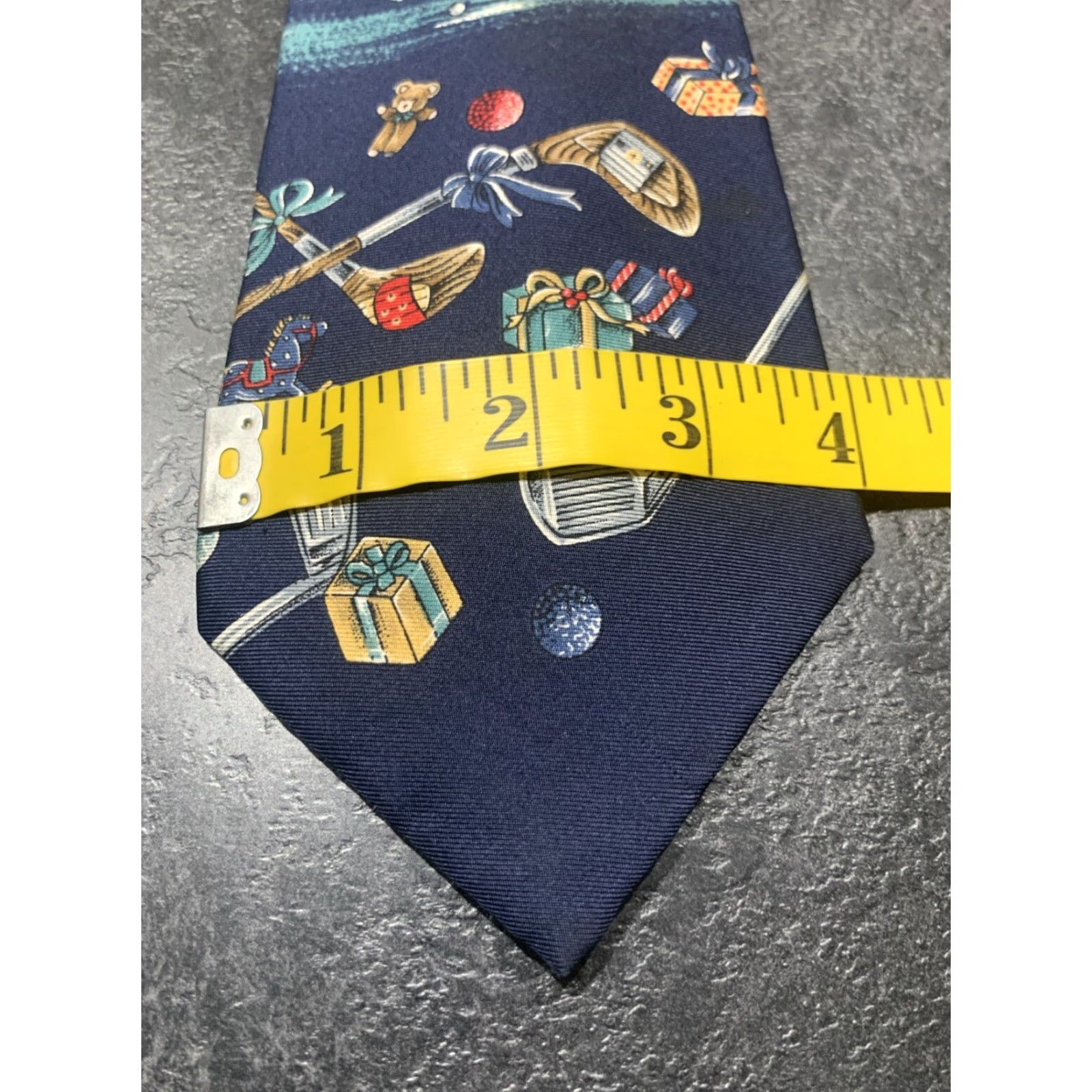 Vintage VINTAGE Studio Silk Tie Golf Blue Italy Mens Size ONE SIZE - 4 Thumbnail