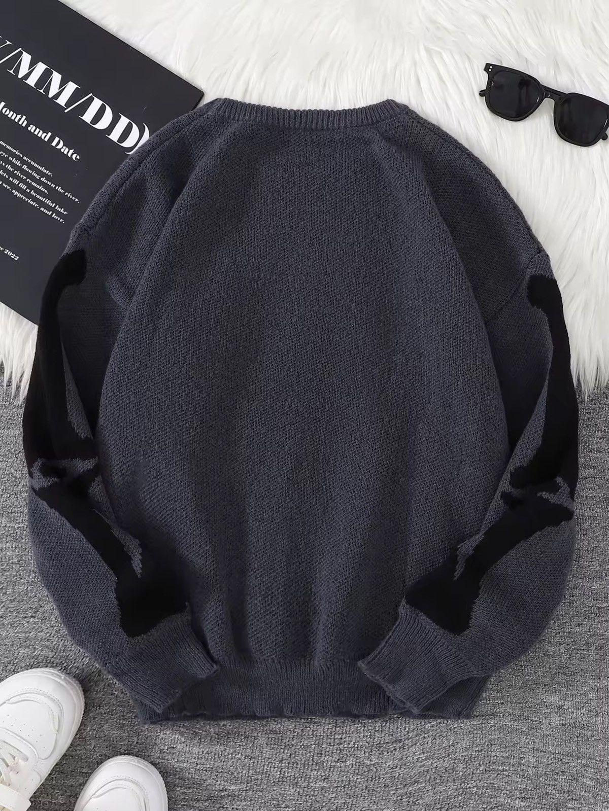 Japanese Brand Skeleton Knit Sweater – Dark Aesthetic Ribcage Design Size US M / EU 48-50 / 2 - 2 Thumbnail