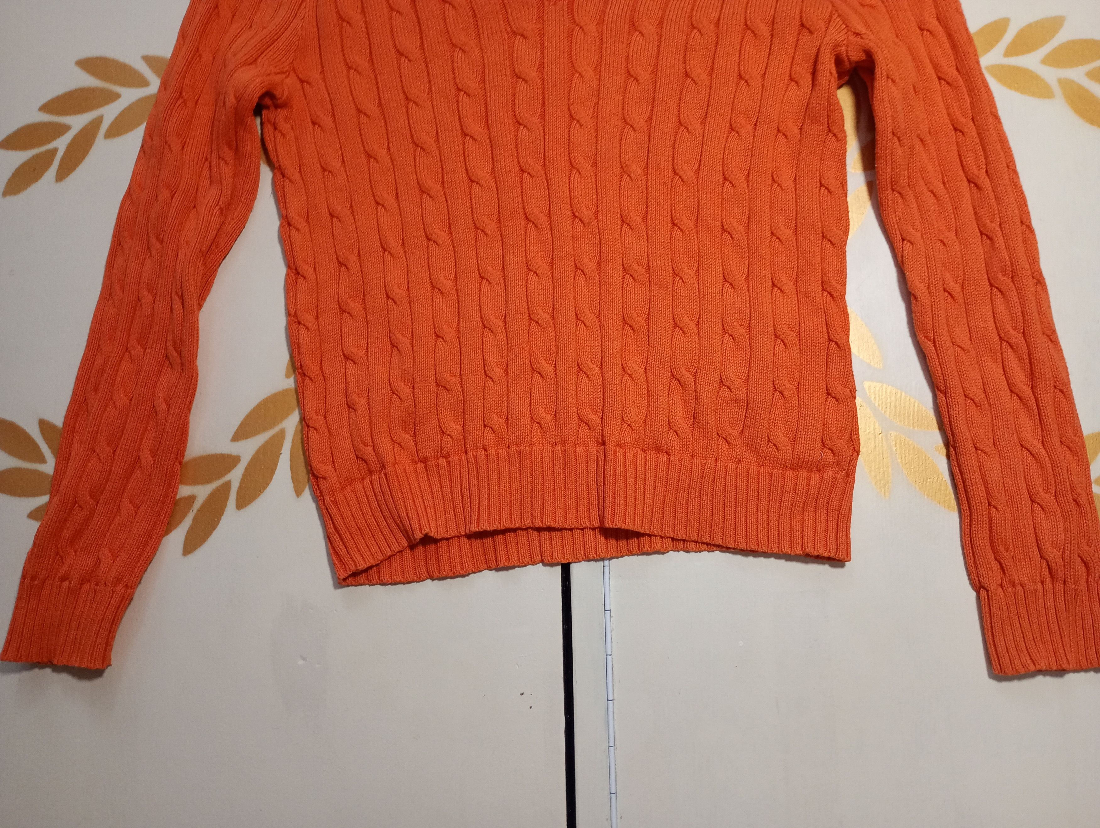 Polo Ralph Lauren Polo Ralph Lauren Women's V-Neck Cable Knit Jumper Size L / US 10 / IT 46 - 3 Thumbnail
