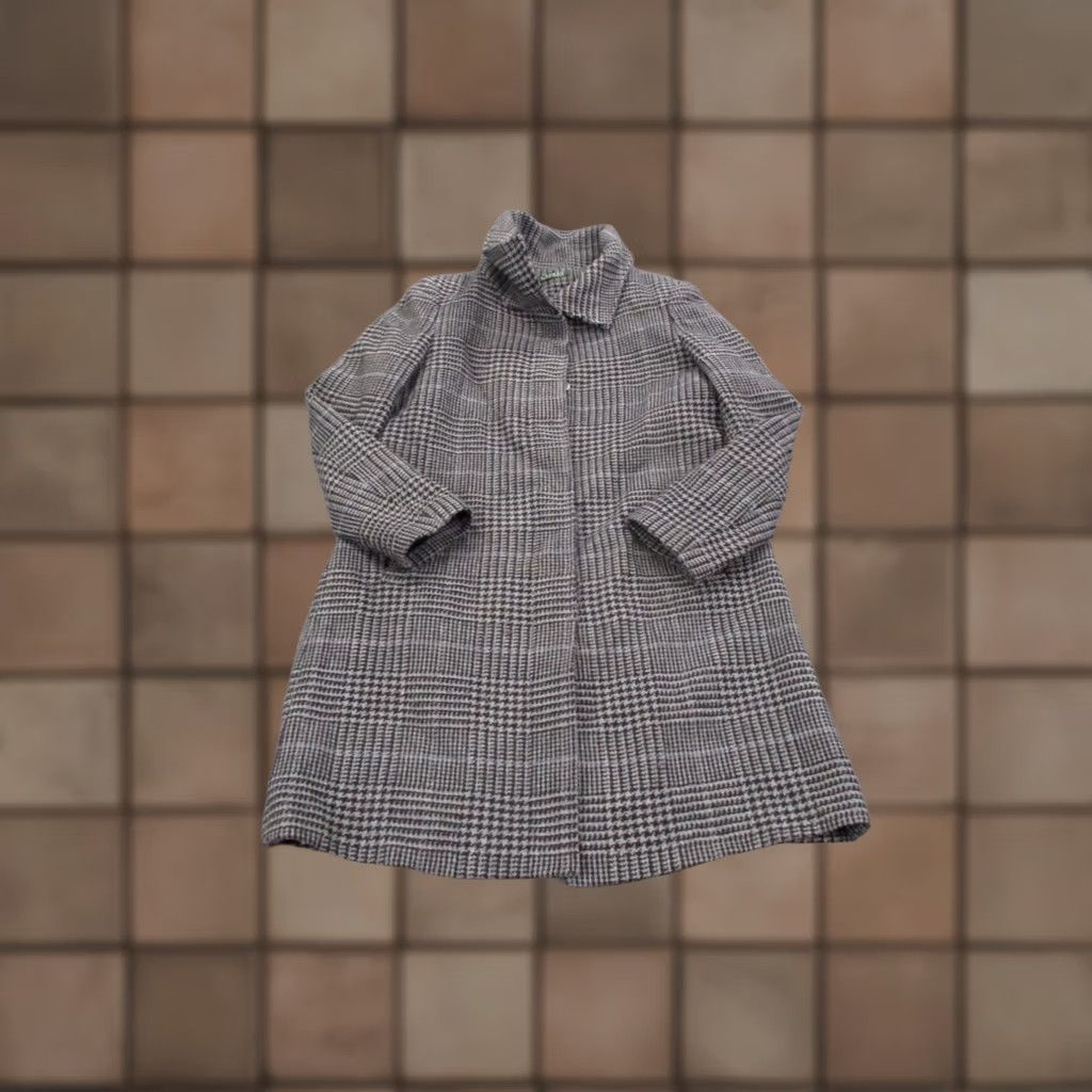 Ralph Lauren Ralph Lauren Jacket Women 8 Gray Wool Houndstooth Nylon Sailor Heavy Long Coat Jacket Women 8 Gray Wool Houndstooth Overcoat Women Size M / US 6-8 / IT 42-44 - 1 Thumbnail
