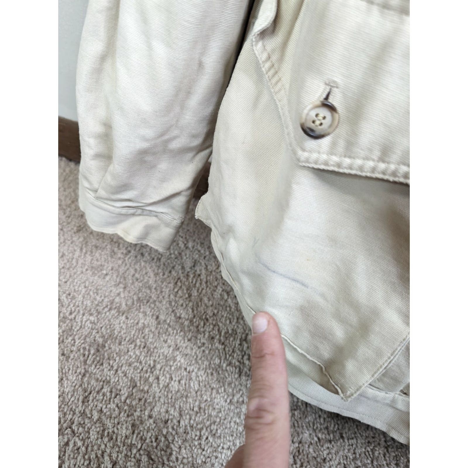 Vintage VINTAGE L.L Bean Plaid-Lined Barn Chore Canvas Coat XL Beige Leather Collar Men Size US XL / EU 56 / 4 - 6 Thumbnail