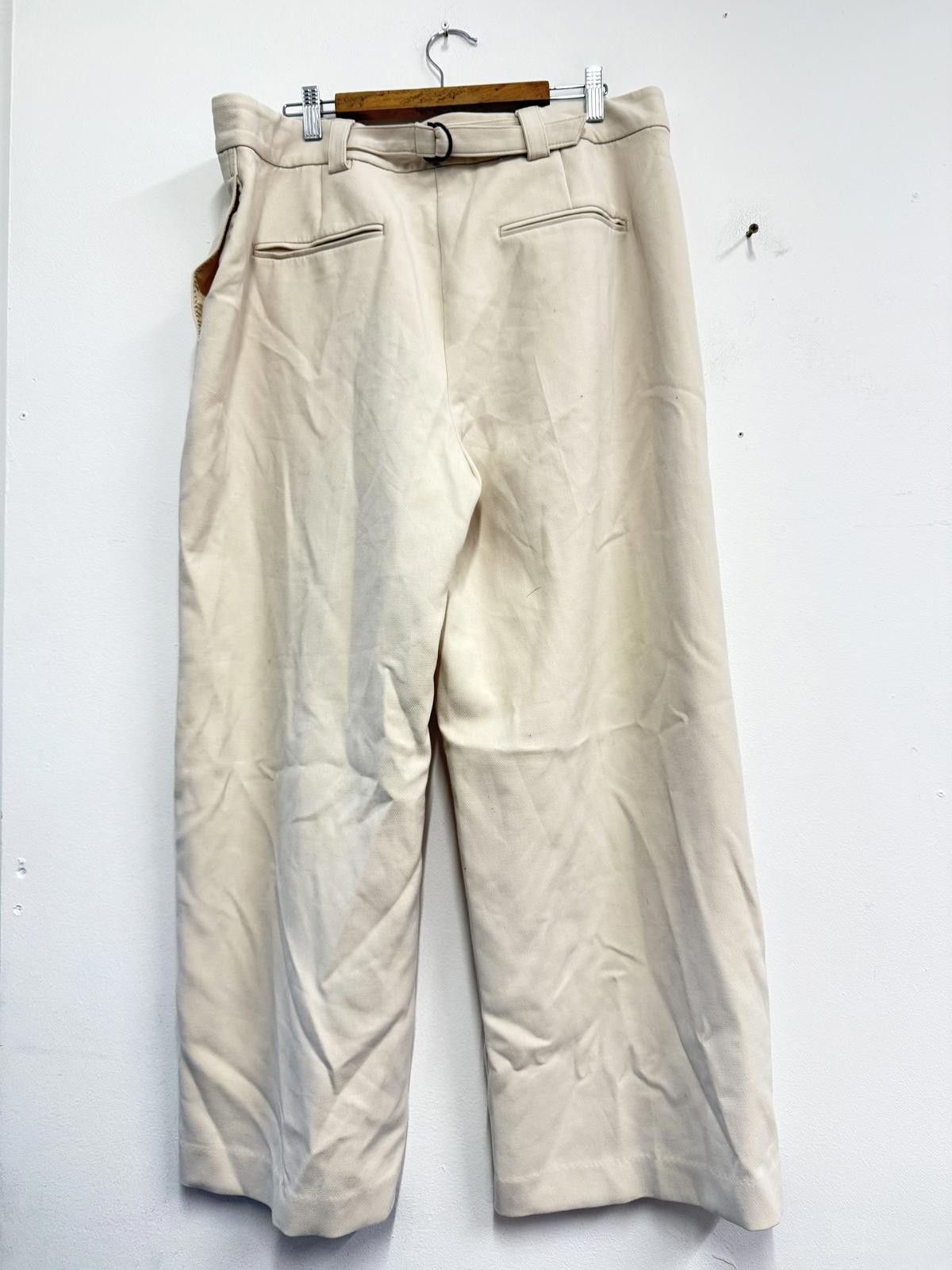 Other M&S Collection Cream Wide Leg Trousers Size 18 Size 36" / US 14 / IT 50 - 4 Thumbnail