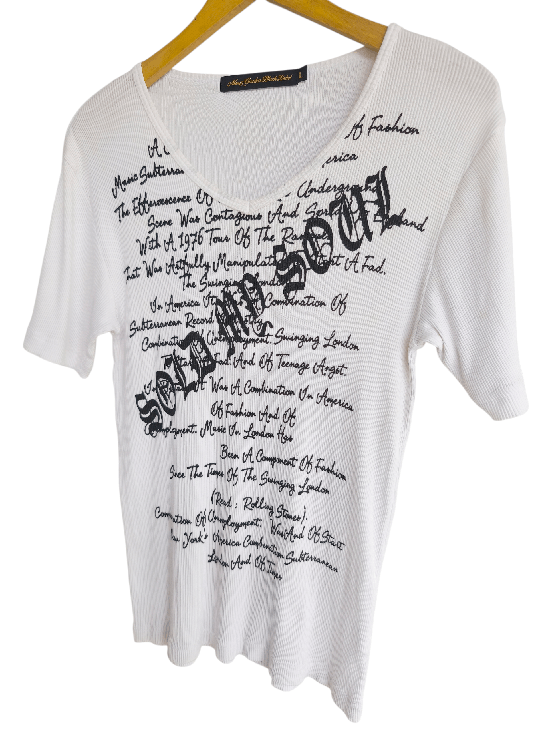 If Six Was Nine Y2K Japanese poem ribbed t-shirt Size US L / EU 52-54 / 3 - 2 Thumbnail