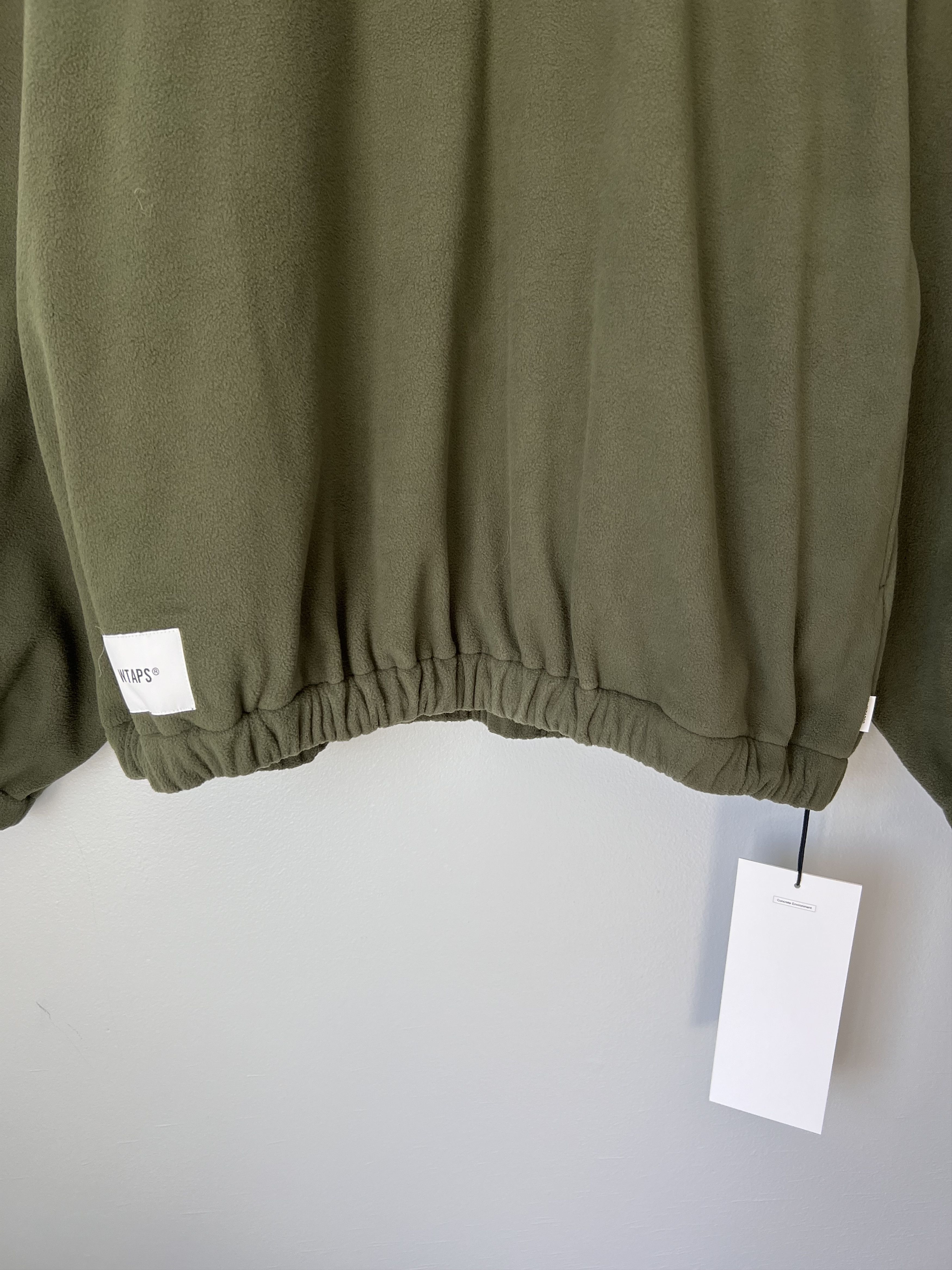 Wtaps WTAPS Depst Quarter Zip Fleece Jacket in Olive Green Size US L / EU 52-54 / 3 - 3 Thumbnail