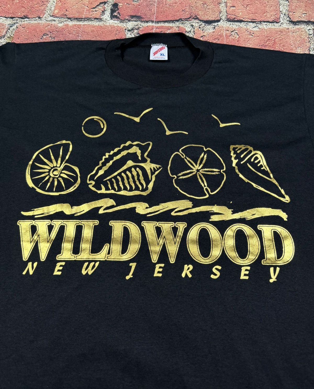 Jerzees Vintage Wildwood New Jersey Tee Beach Seashell Single Stitch Size US XL / EU 56 / 4 - 3 Thumbnail