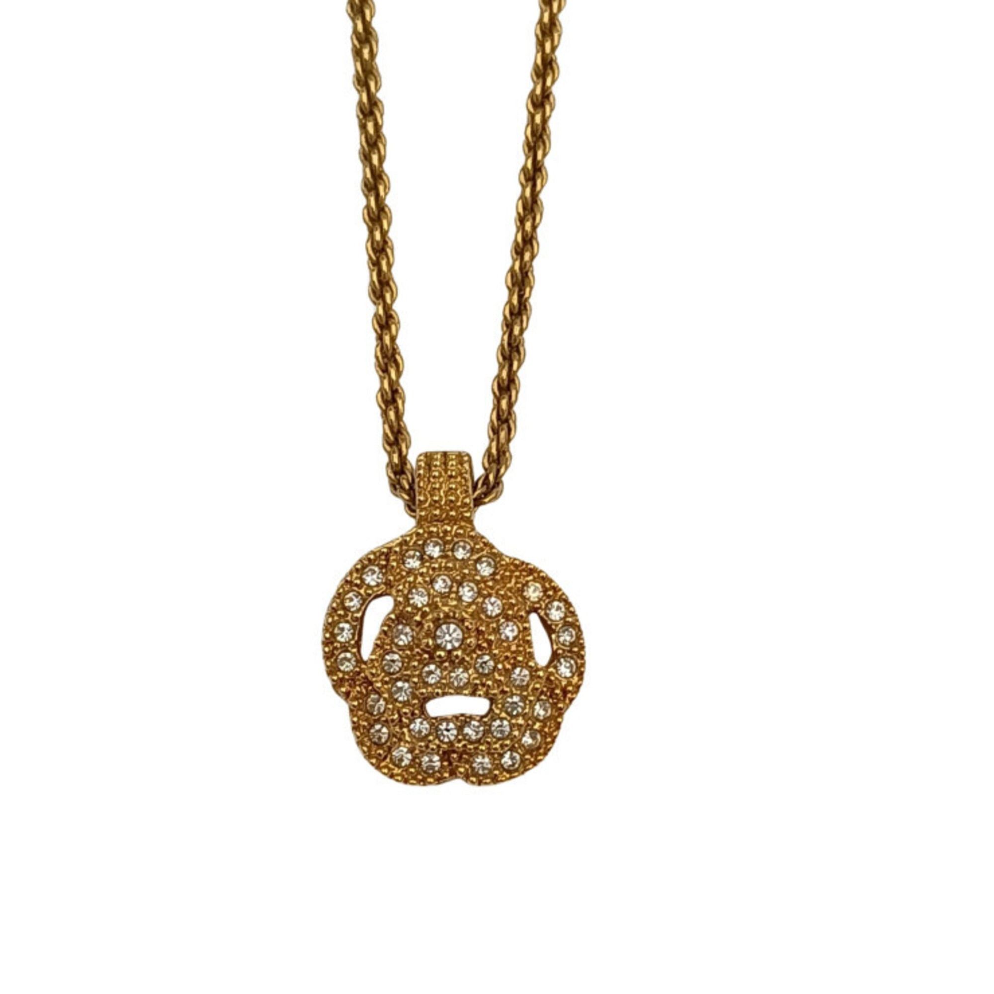 Dior Christian Dior necklace with rhinestones, gold metal, for women. Size ONE SIZE - 1 Thumbnail