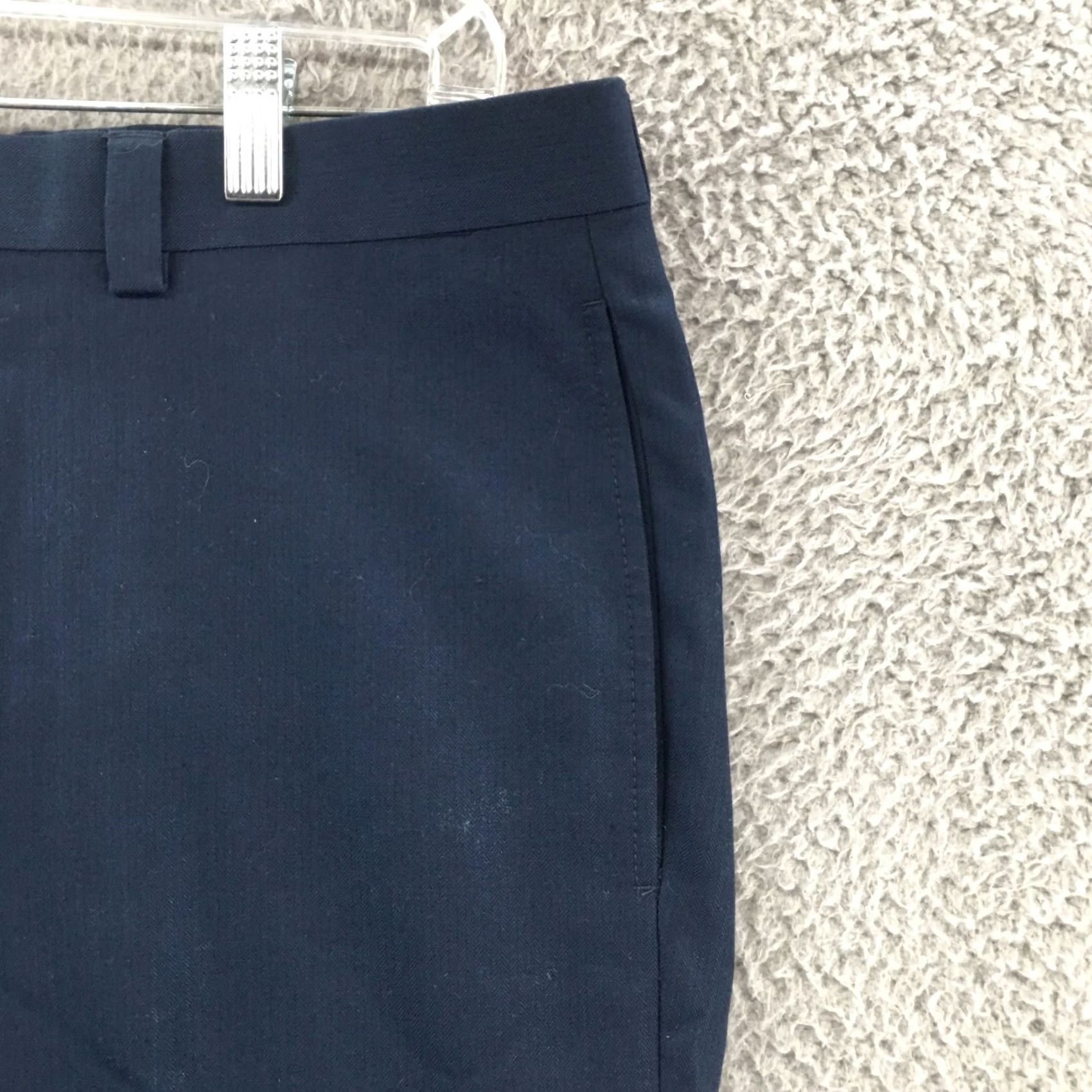 Calvin Klein Calvin Klein Dress Pants Mens 34 Blue Flat Front Straight Leg Mid Rise Zip Pants Mens Blue Flat Front Straight Leg Mid Rise Zip Size US 34 / EU 50 - 3 Thumbnail
