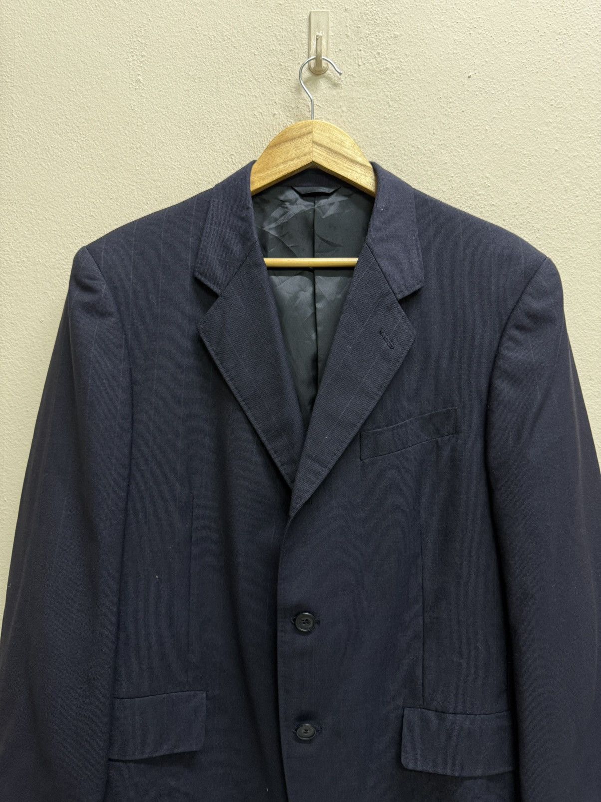 Yohji Yamamoto A.A.R Yohji Yamamoto Durban Dark Blue Stripe Blazzer Size US M / EU 48-50 / 2 - 23 Thumbnail