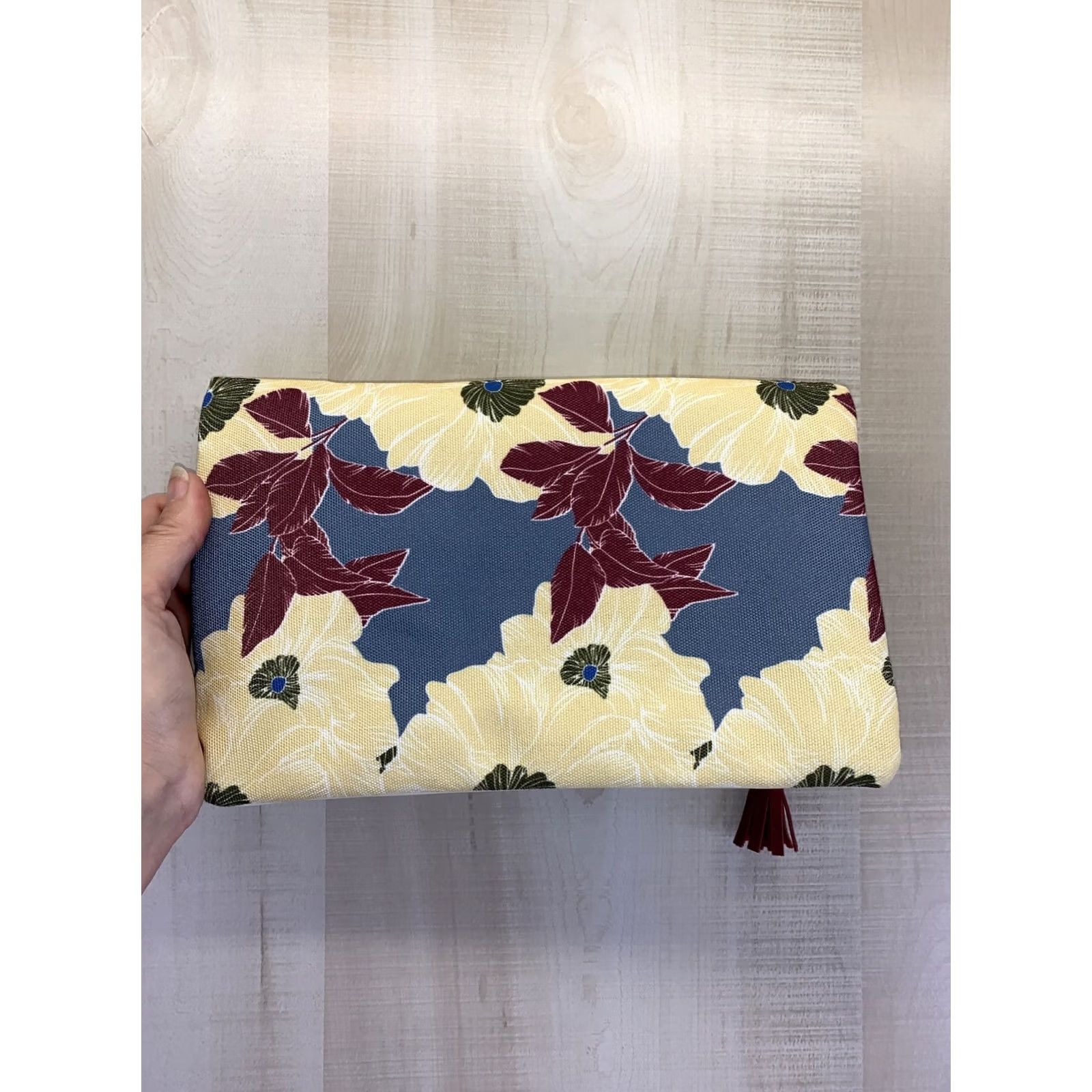 Rachel Pally Rachel Pally Flaral Canvas Faux Leather Fold Clutch Bag-6293 Multicolor Floral Small Women Pouch Zip Clutch Womens Size ONE SIZE - 3 Thumbnail