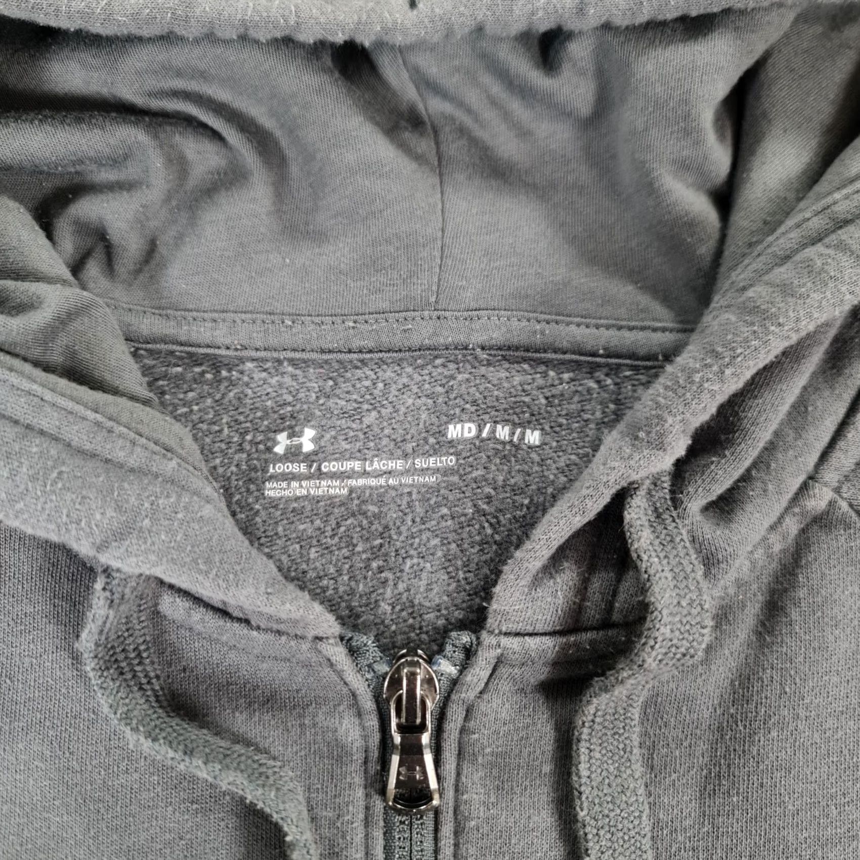 Under Armour Under Armour Mens Hoodie Full Zip Grey M Regular Cotton Fleece Rival 1357106 Size US M / EU 48-50 / 2 - 3 Thumbnail