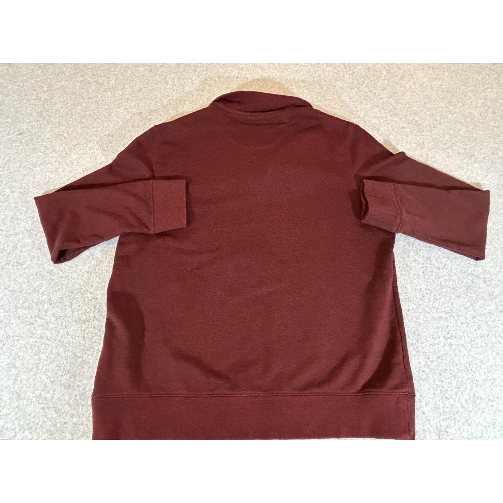 UNTUCKit UNTUCKit Sweater Mens Large Burgundy 1/4 Zip Pullover Knit Mock Neck Casual Pullover Knit Solid 72% cotton 28% polyester Adult Mens Size US L / EU 52-54 / 3 - 7 Thumbnail