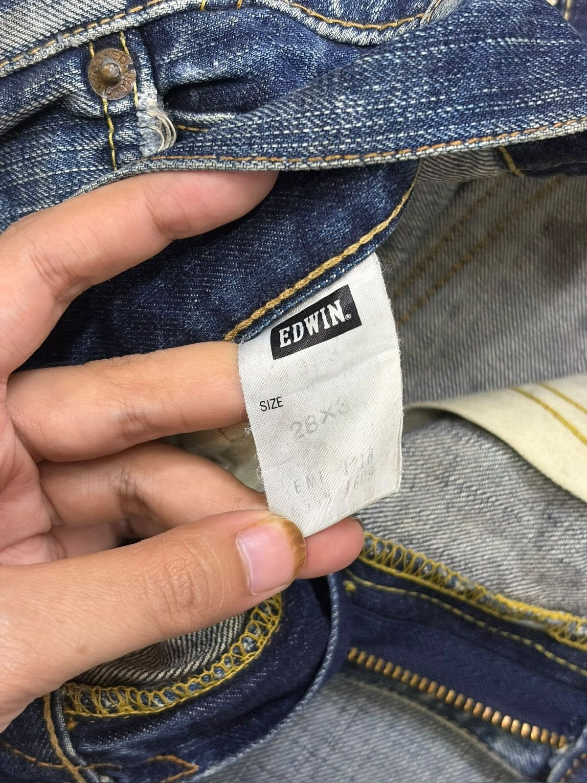 Edwin Vintage Japanese Edwin Distress Low Rise Flare Jeans Size 29" - 5 Thumbnail