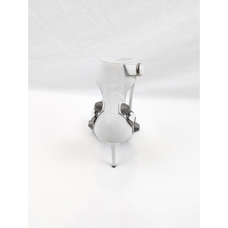 Balenciaga o1rshd1 Arena Cagole Sandals in Optic White/Silver Size US 8 / IT 38 - 11 Thumbnail