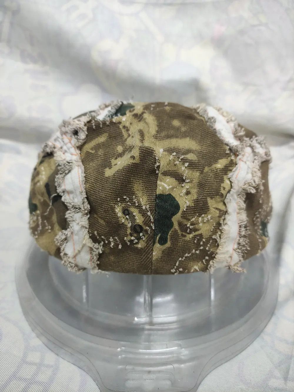 Japanese Brand CAMOUFLAGE DISTRESSED DESIGN BARETTA CAP YOUTH SIZE Size ONE SIZE - 4 Thumbnail