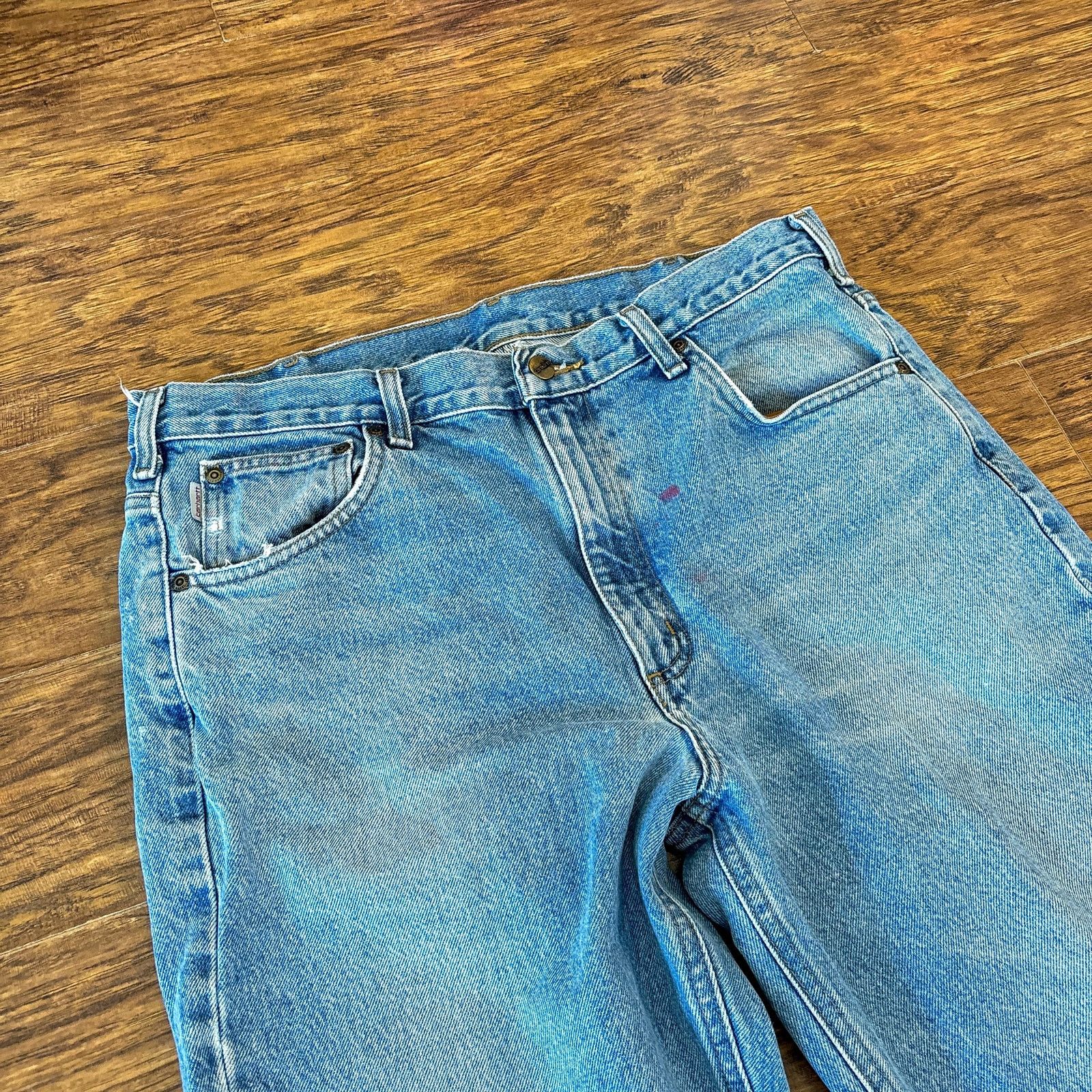 Carhartt Carhartt B18 STW Traditional Fit Work Blue Denim Jeans 36x32 Size US 36 / EU 52 - 2 Thumbnail