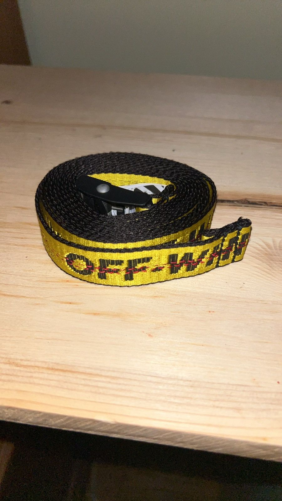 image of Off White Off-White Industrial Belt in Yellow, Men's