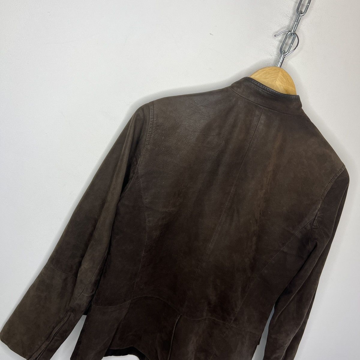 Max Mara Max Mara Blazer Leather Jacket Women Brown Size M Size M / US 6-8 / IT 42-44 - 9 Thumbnail