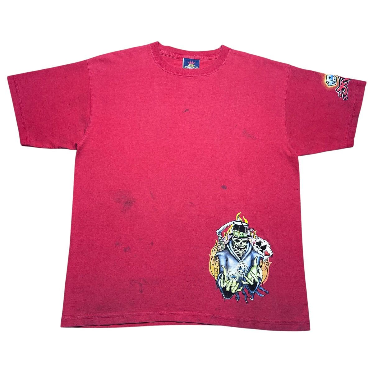 JNCO Vintage 2000s JNCO Jeans Grim Reaper Cards & Dice T-Shirt Size US XL / EU 56 / 4 - 1 Thumbnail