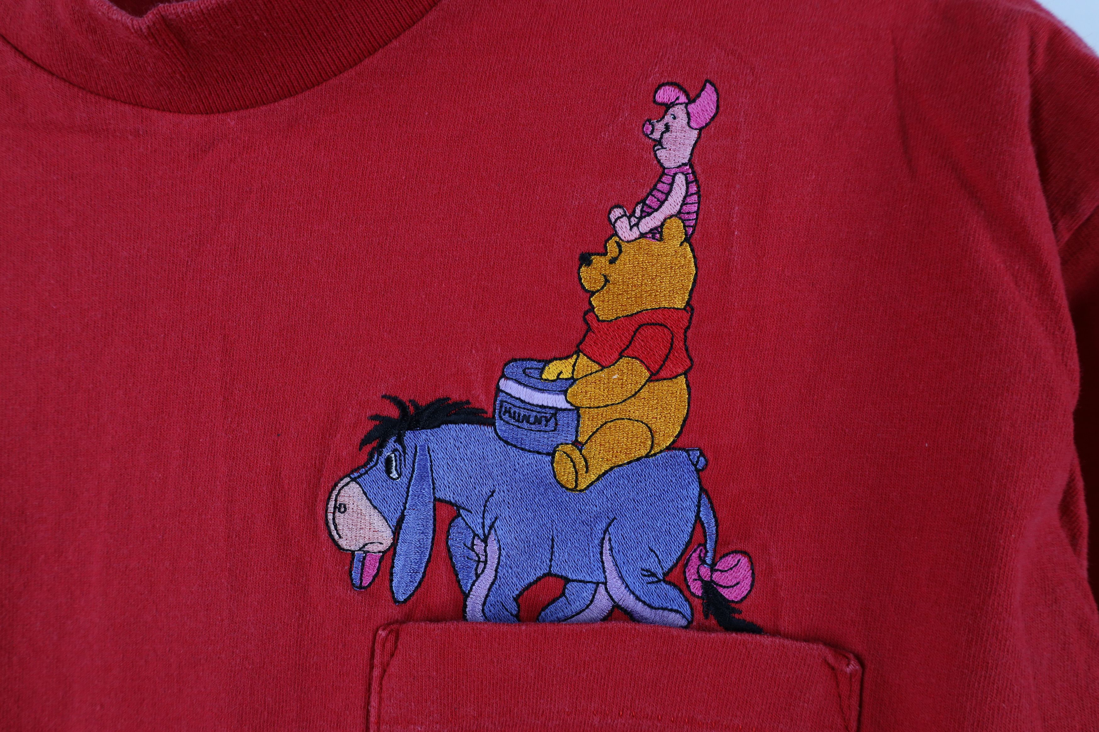 Disney × Vintage Vintage 90s Disney Winnie the Pooh Eeyore Pocket T-Shirt Size L / US 10 / IT 46 - 4 Thumbnail