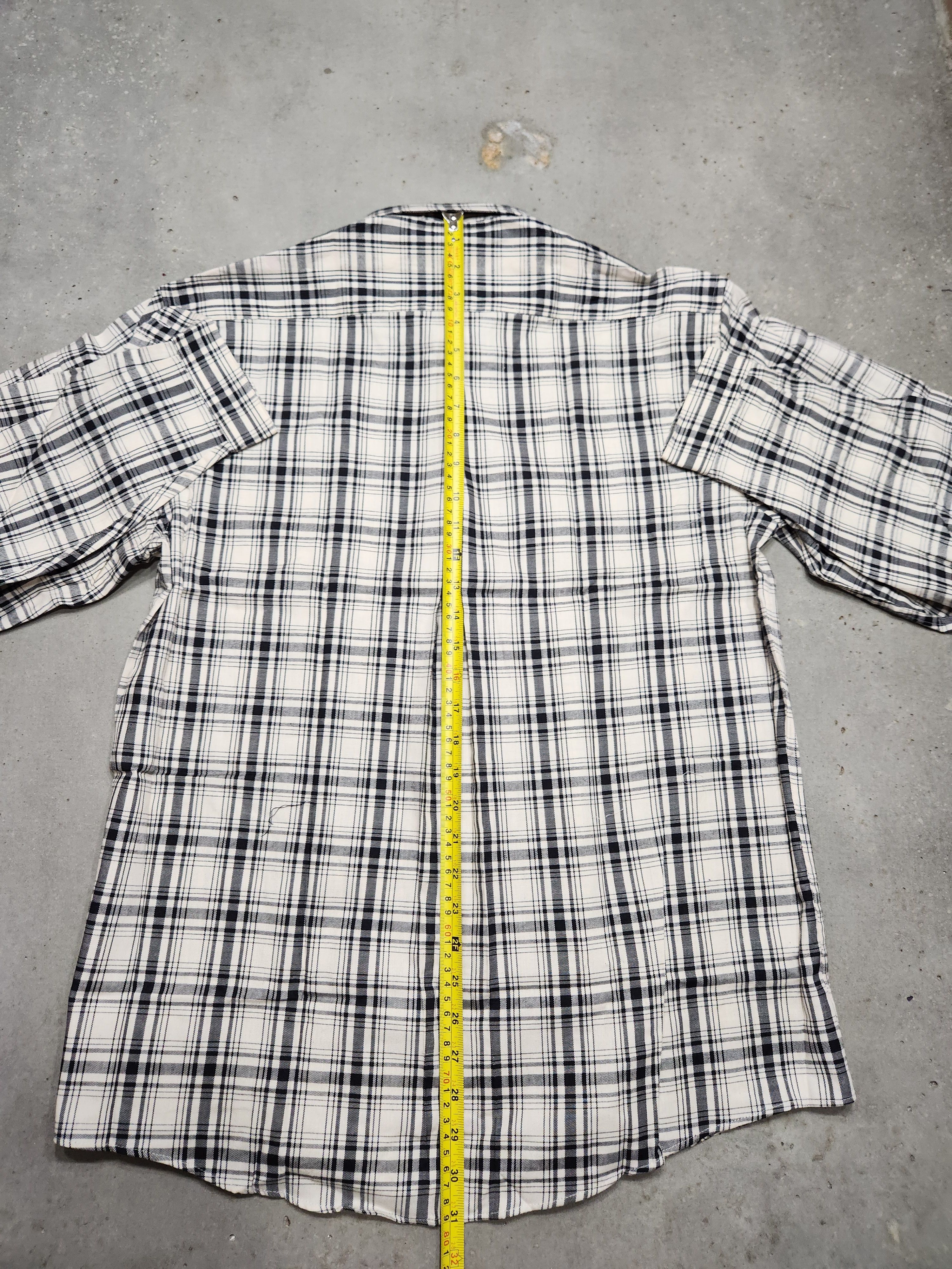 Yves Saint Laurent Vtg 90s YSL Black White Plaid Shirt L NWOT Size US L / EU 52-54 / 3 - 4 Thumbnail