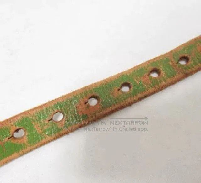 Kapital Kapital Narrow Green Leather Belt. Size ONE SIZE - 5 Thumbnail