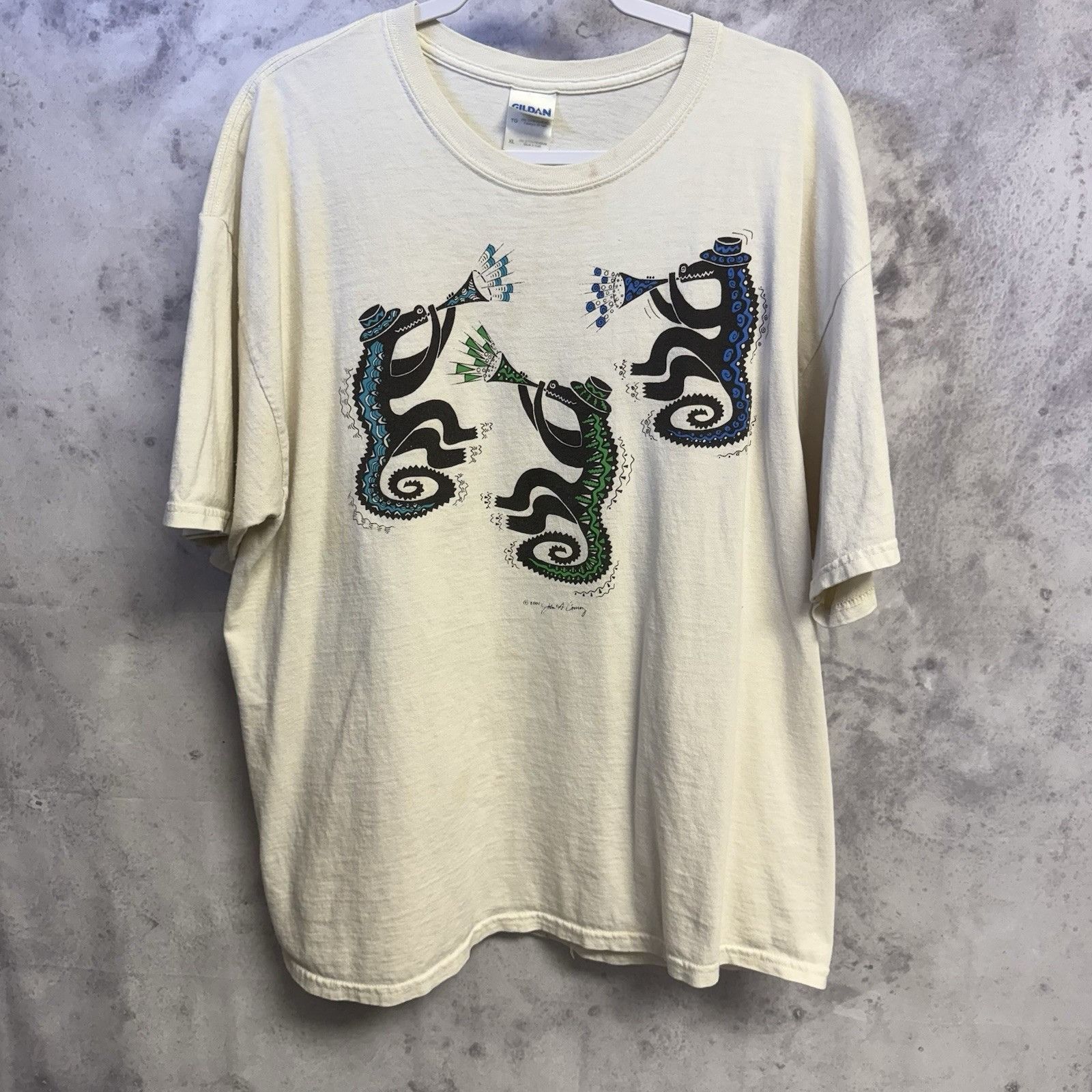 Vintage Vintage Y2K Alligator Art T Shirt Mens XL White Short Sleeve Size US XL / EU 56 / 4 - 2 Thumbnail