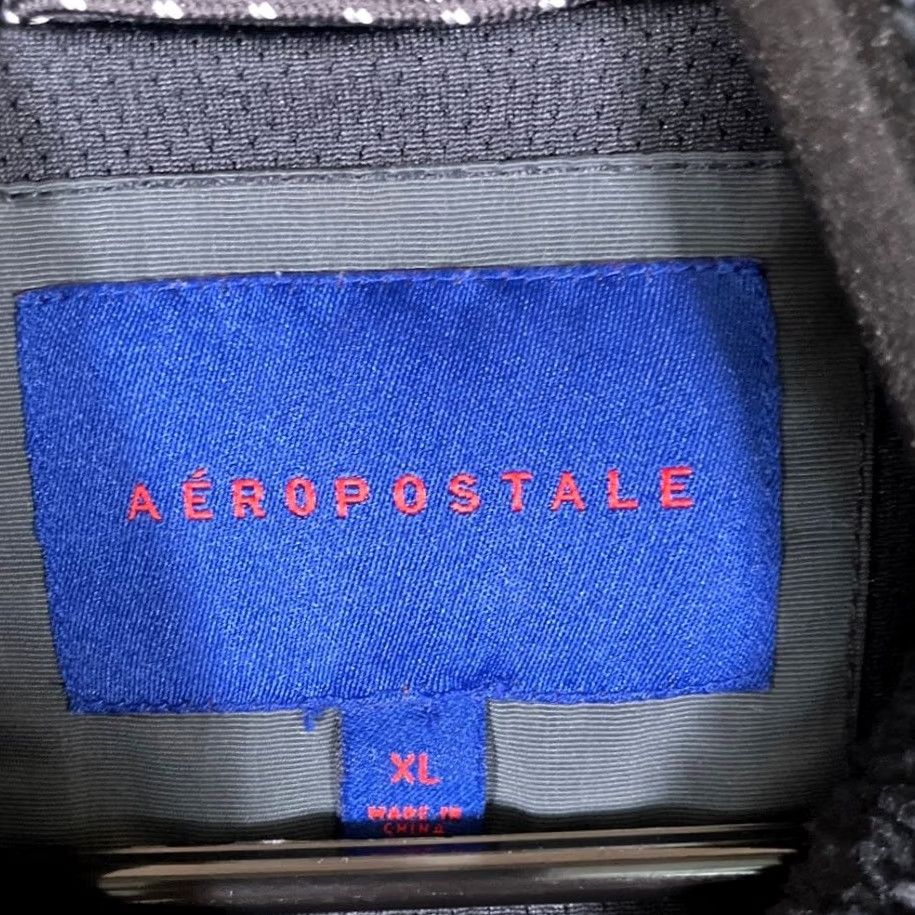 Aeropostale AeroPostale Mens Jacket Black Gray Fleece Outdoor Vest Zip Pockets XL Size US XL / EU 56 / 4 - 6 Thumbnail