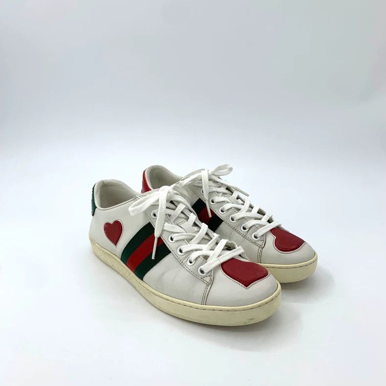 Gucci Gucci Size 35.5 Ace series size 35.5 white love pattern re Size US 5 / EU 37 - 2 Thumbnail