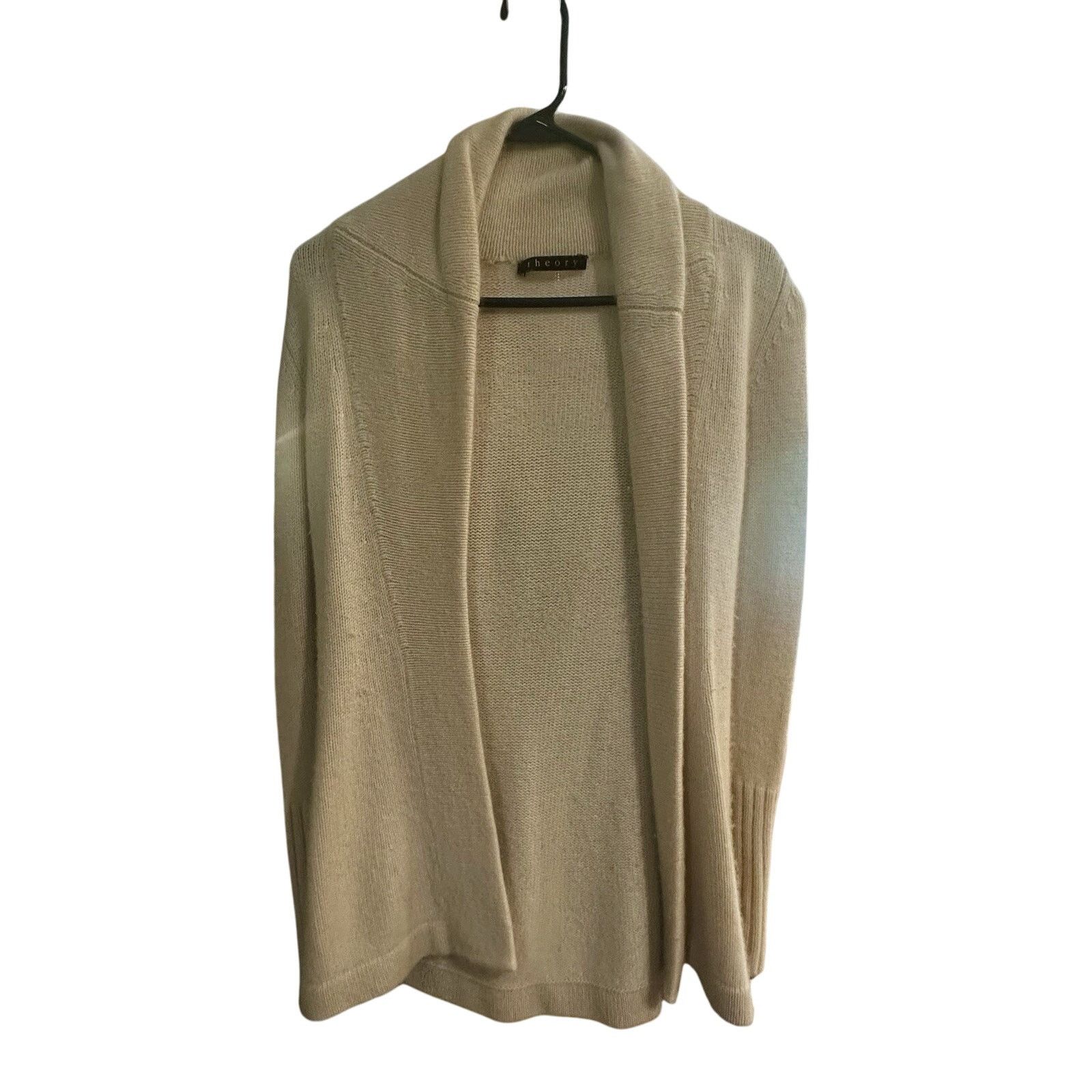 Theory Theory Nobiz Cashmere Open Cardigan Sweater Size Small Cream Size S / US 4 / IT 40 - 1 Thumbnail