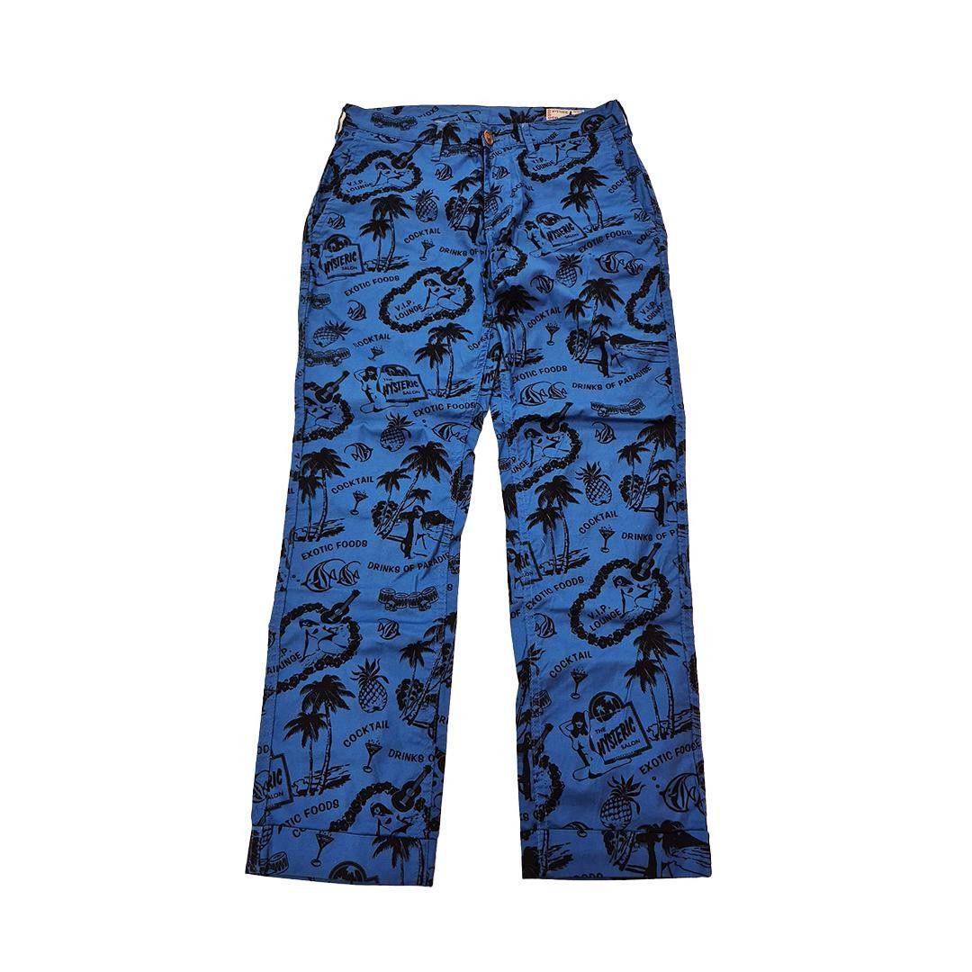 Hysteric Glamour × Other Hysteric Glamour His Girl Aloha All-Over Print Blue Easy Pan Size 24" / US 00 / IT 34 - 1 Thumbnail