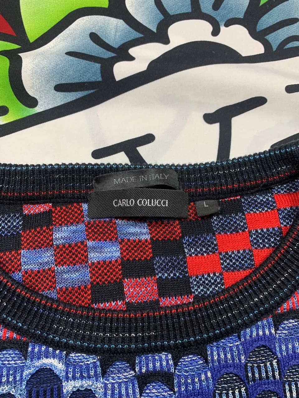Carlo Colucci Carlo Colucci 3D coogi style knitted sweater Size L Italy Size US L / EU 52-54 / 3 - 3 Thumbnail