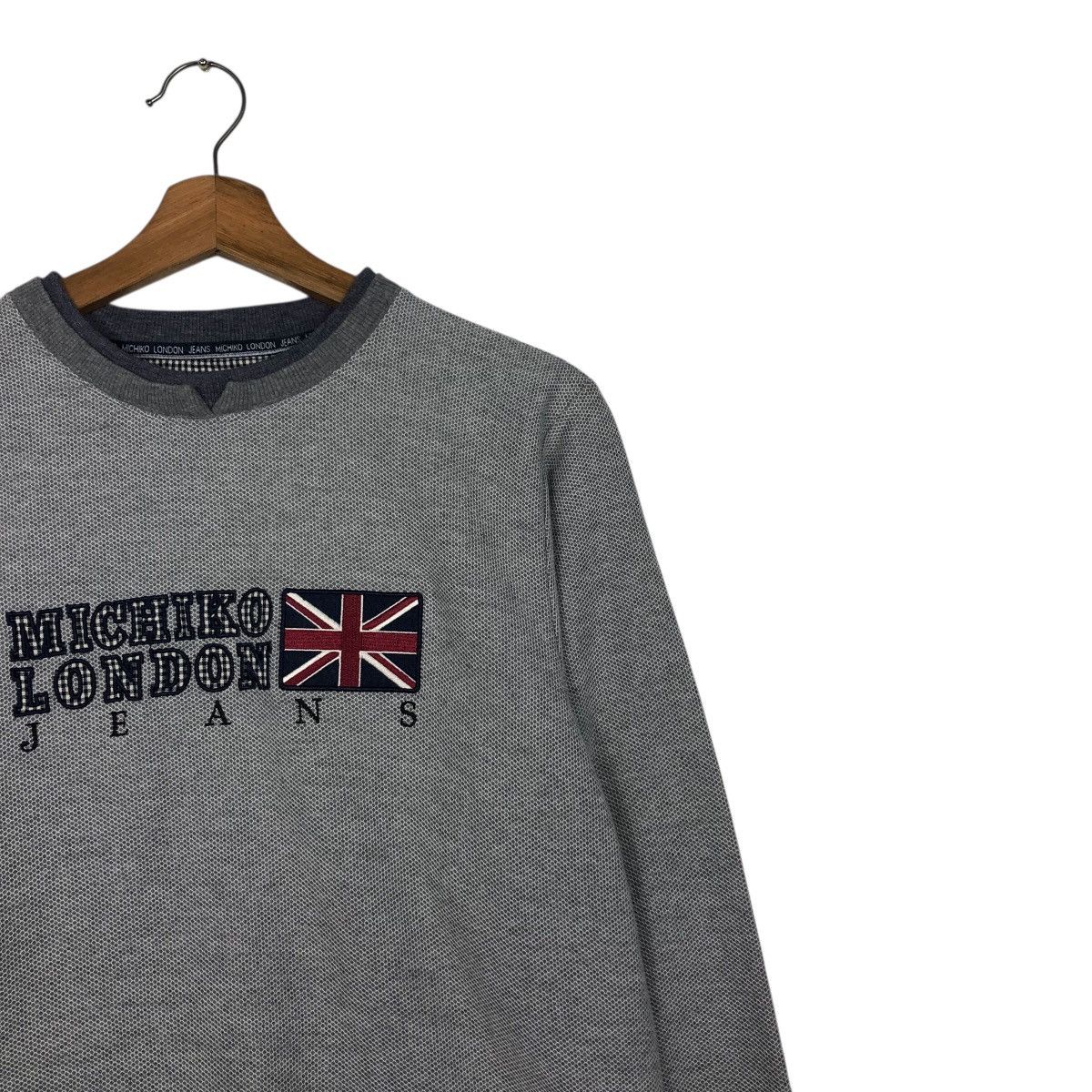 Japanese Brand Vintage Michiko London Jeans Flag Logo Crewneck Size US M / EU 48-50 / 2 - 7 Thumbnail