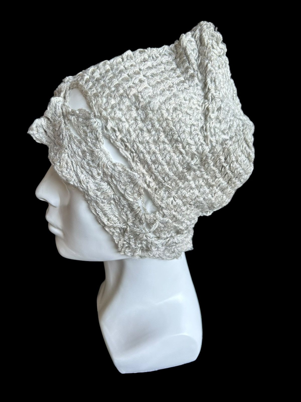 14th Addiction × 20471120 × Japanese Brand Punk Bondage Style Knitt Handmade big Beanie Hats Size ONE SIZE - 5 Thumbnail