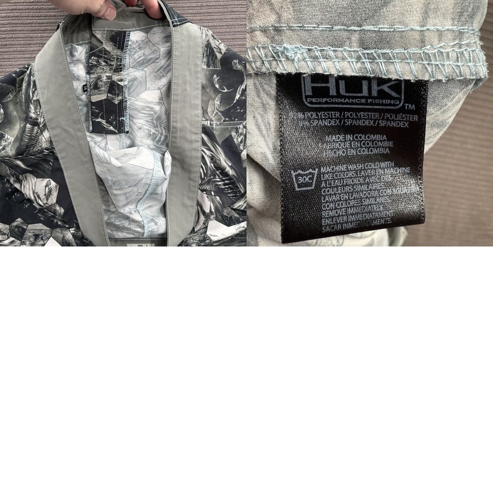Vintage Huk Board Shorts Men 38 Gray Polyester Drawstring Beach Outdoor Lifeguard Surfing Limited Size ONE SIZE - 8 Thumbnail