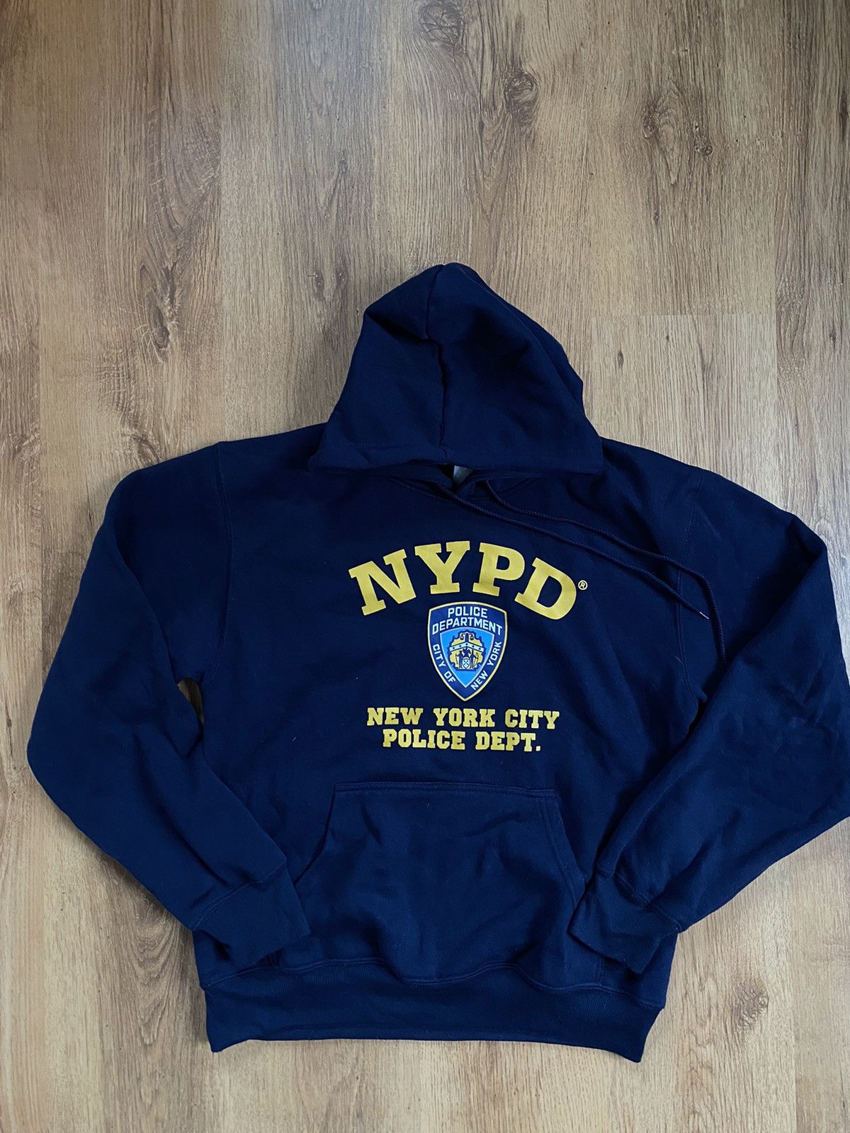 Vintage Vintage NYPD Military Boxy Hoodie Y2K USA Navy Grailed