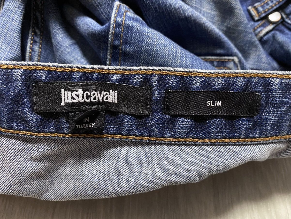 Just Cavalli Unisex Just Cavalli Slim Fit Washed Blue Jeans Denim Size US 31 - 16 Thumbnail