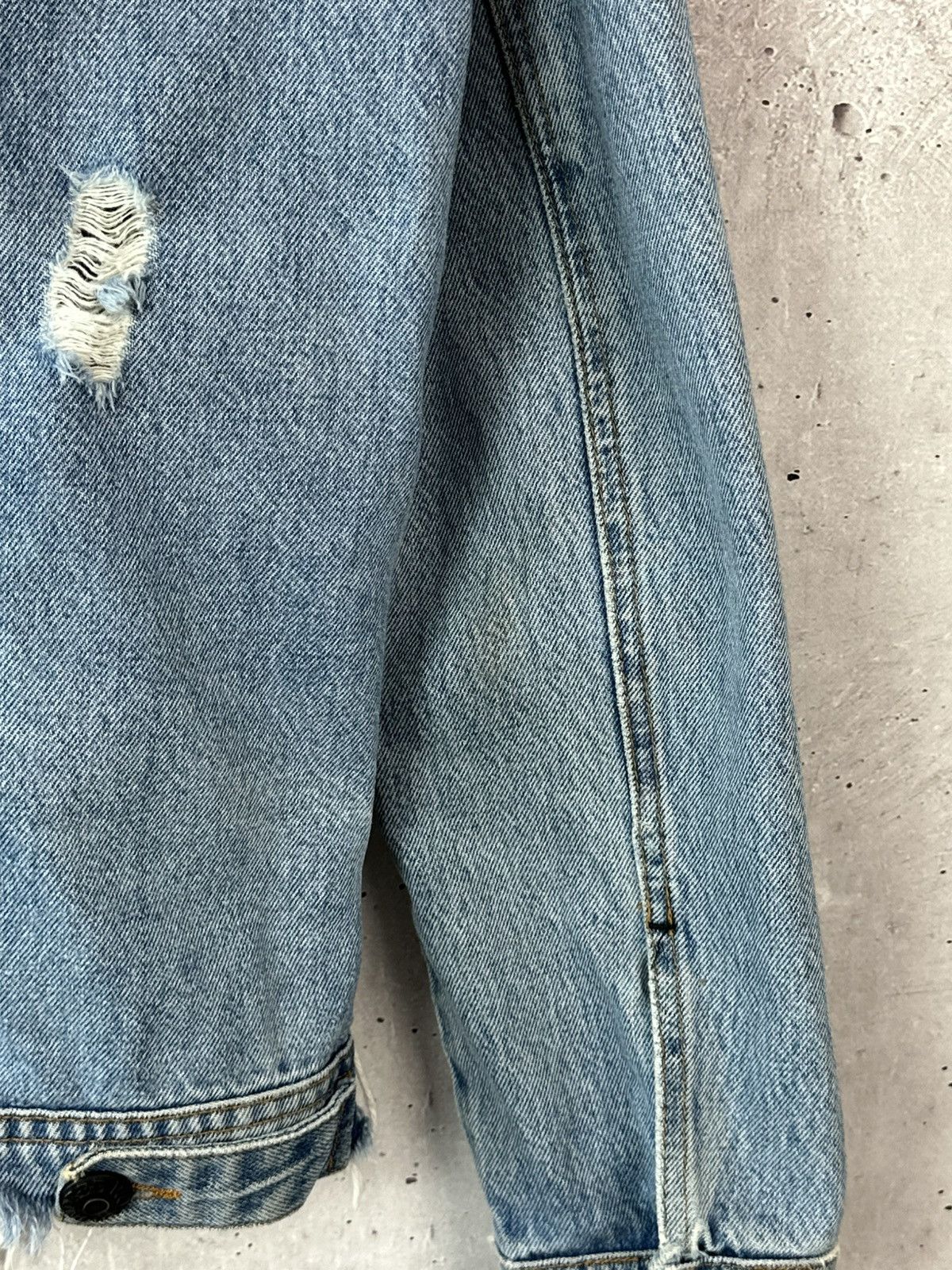 Won Hundred Won Hundred Distressed Washed Blue Men’s Denim Jacket Size US L / EU 52-54 / 3 - 13 Thumbnail