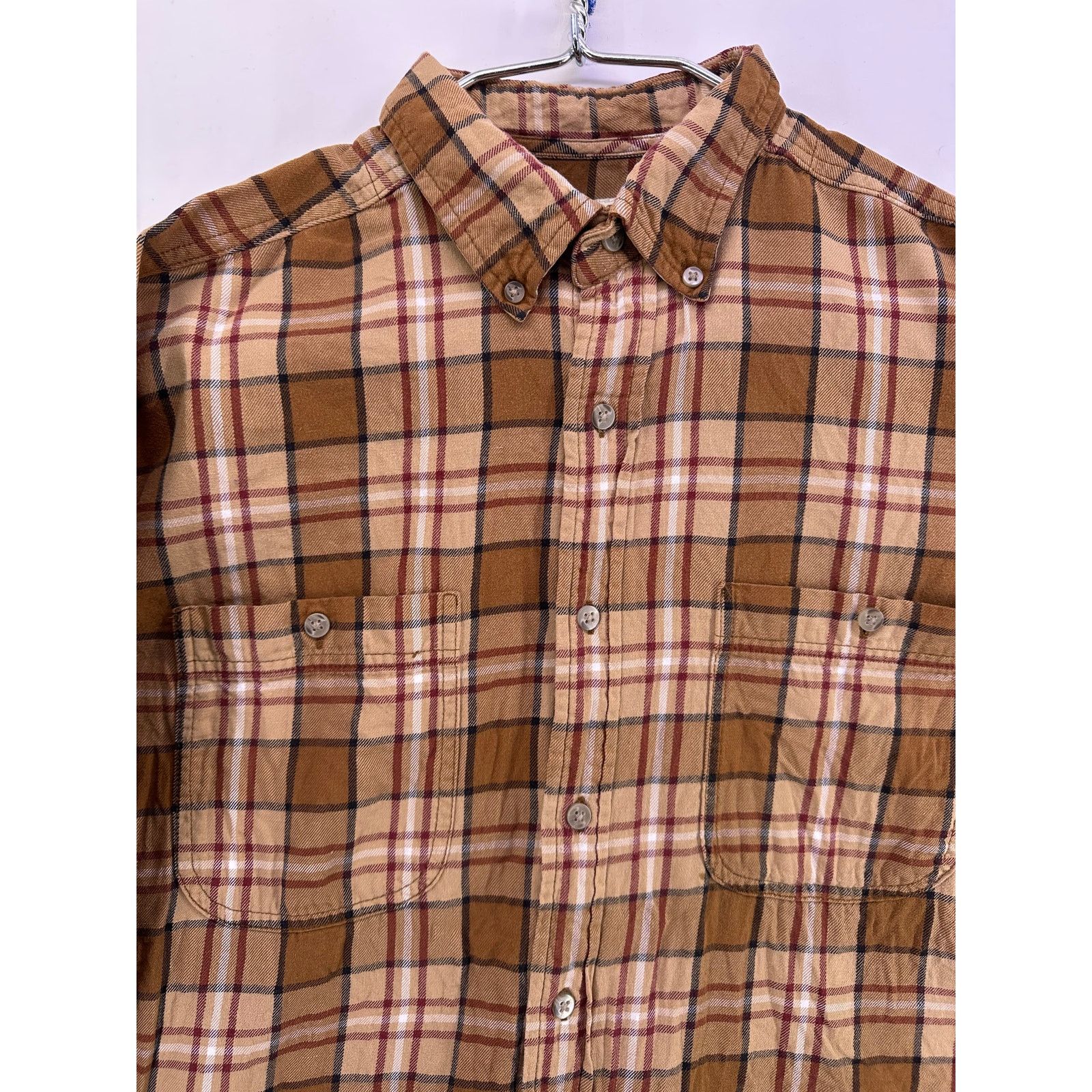 Wrangler Wrangler Rugged Wear Brown Flannel Button Down Work Wear Size US L / EU 52-54 / 3 - 3 Thumbnail