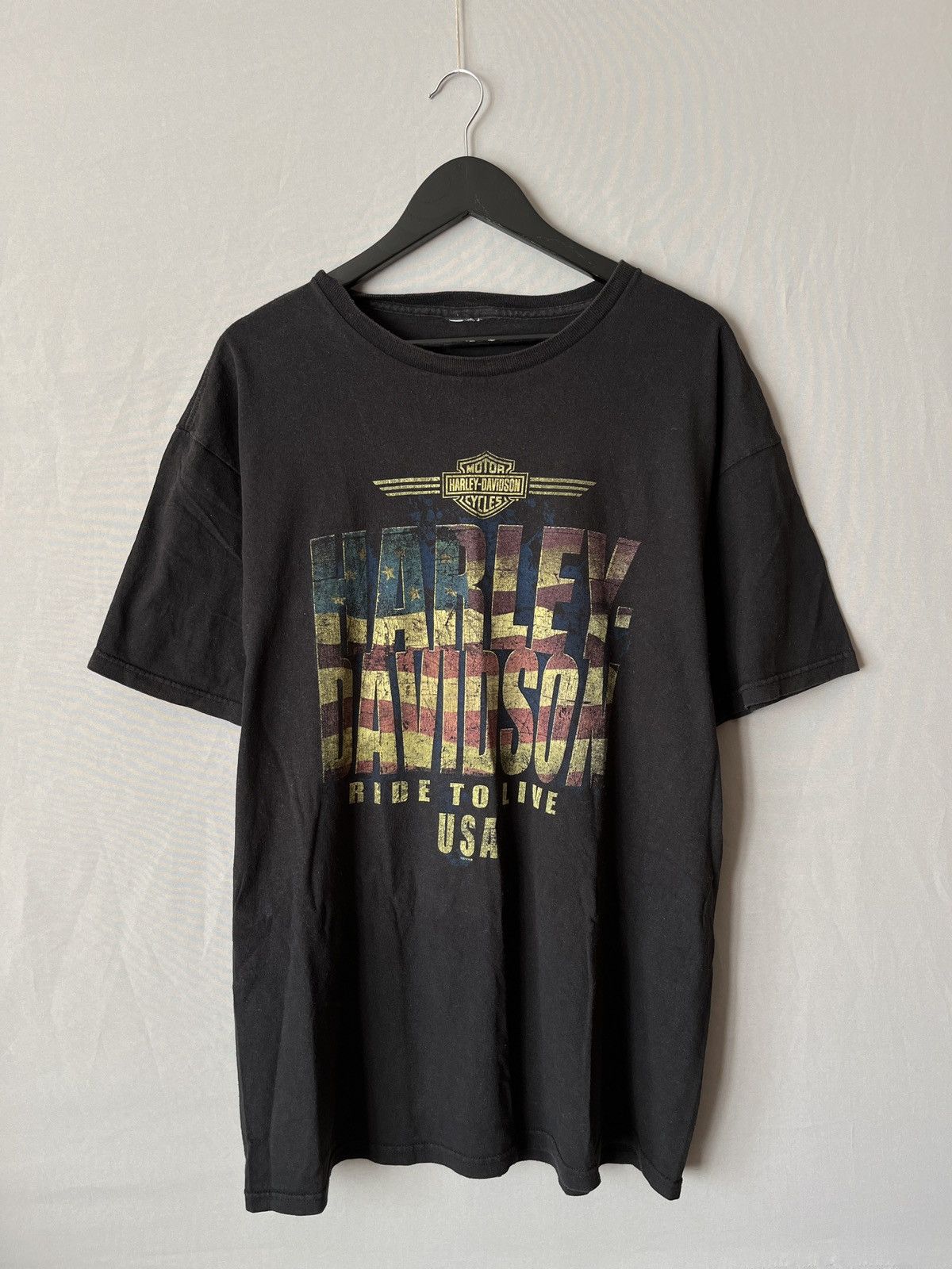 Harley Davidson 2014 Harley Davidson USA Big Print T-shirt Size US XL / EU 56 / 4 - 1 Thumbnail