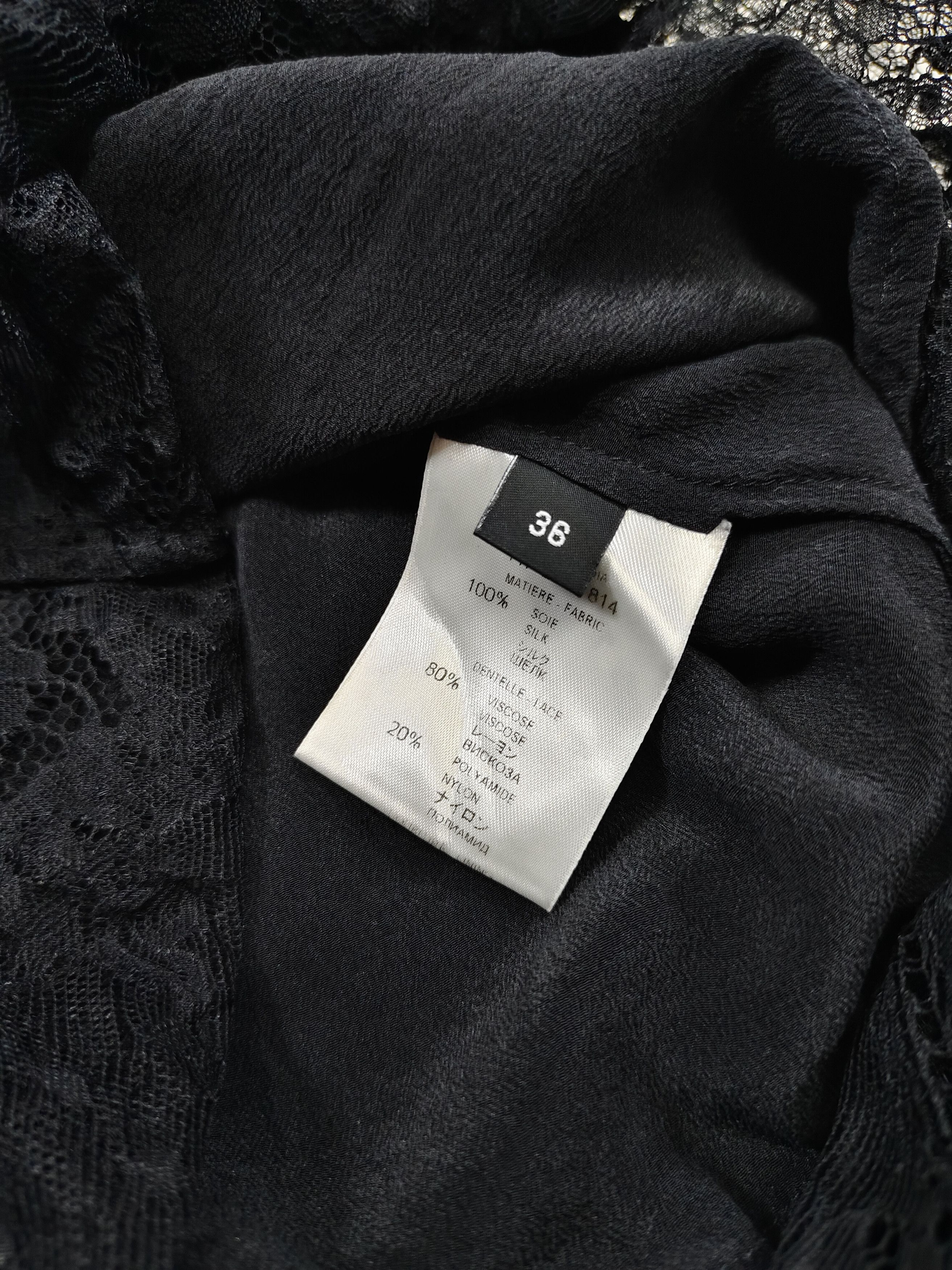 Givenchy 00s Givenchy- Dark Romance Lace Trimmed Cowl Neck Dress Size S / US 4 / IT 40 - 9 Thumbnail