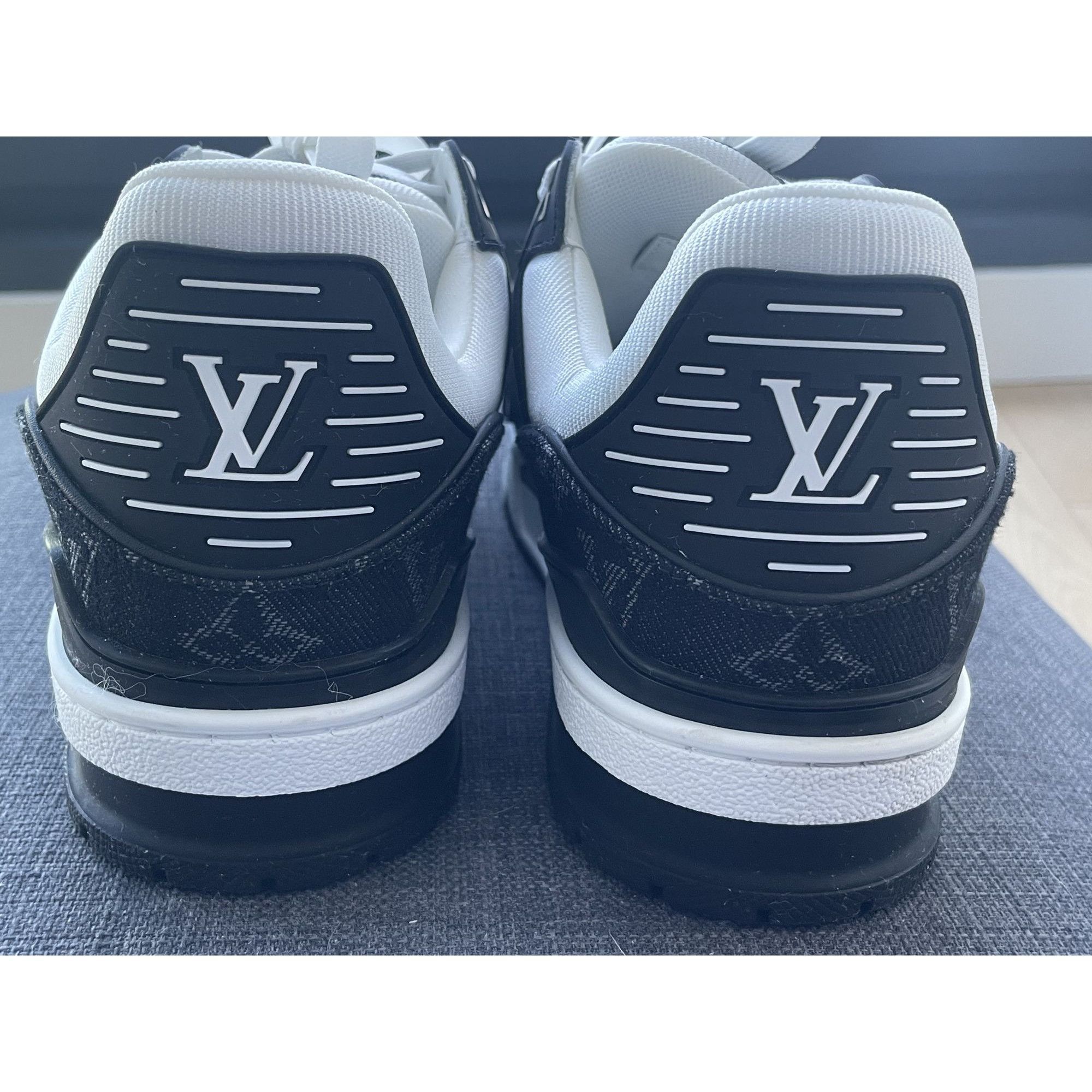 Louis Vuitton Louis Vuitton LV Trainer Sneakers White & Black Monogram Lea Size US 5 / EU 37 - 3 Thumbnail