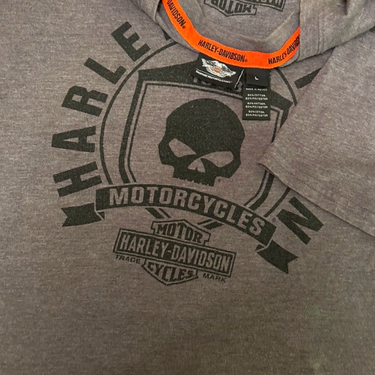 Harley Davidson VINTAGE Harley-Davidson Shirt Logo Biker Skull VTG Mens L Gray 90s Y2K Grunge Hip Hop Motorcycle Punk Short Sleeve Mens Size US L / EU 52-54 / 3 - 2 Thumbnail