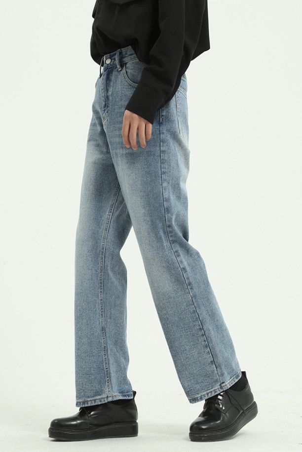 Japanese Brand Japanese retro men's loose straight leg jeans Size US 32 / EU 48 - 4 Thumbnail