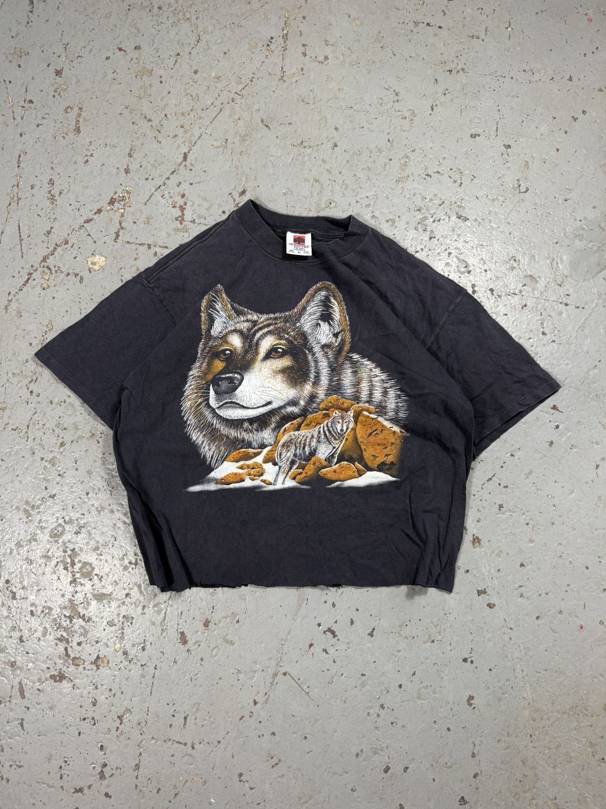 Vintage Vintage Cropped Faded Nature Wolf Tee Size US L / EU 52-54 / 3 - 1 Thumbnail